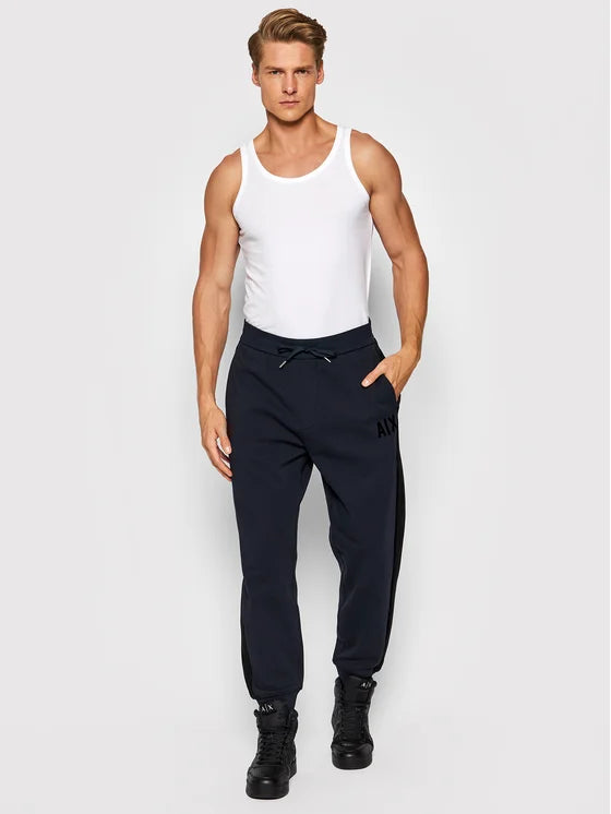 Armani Exchange Navy Black Velvet Pants for Men - Stylish & Comfortable Dress Pants for Work, Parties & Evening Events