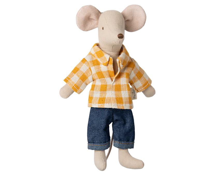 Maileg Dad Mouse - Adorable Plush Toy for Kids & Collectors | Perfect for Playtime, Gifts & Nursery Decor
