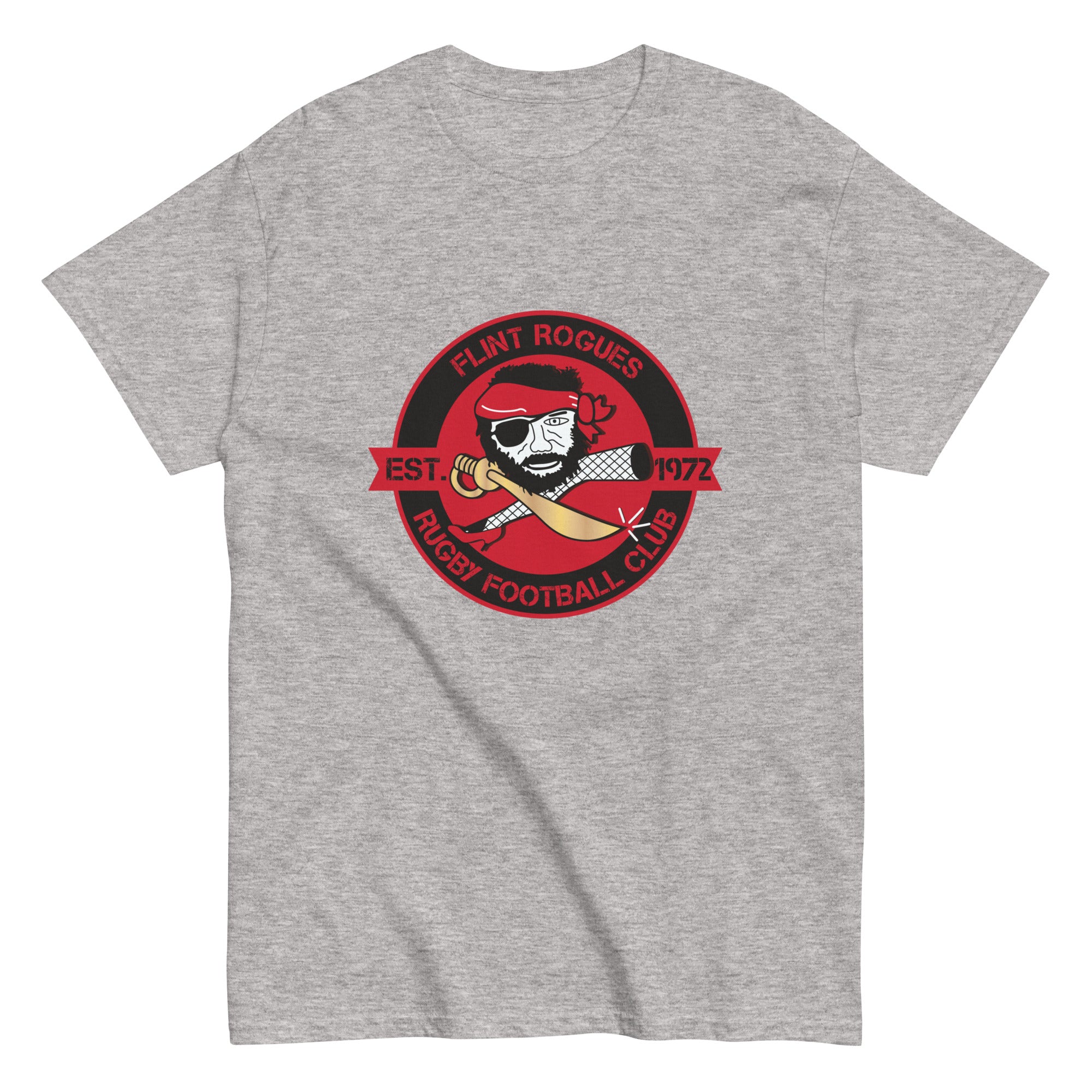 Flint Rogues RFC Classic Cotton T-Shirt for Men - Comfortable & Stylish Casual Wear for Sports, Outings & Everyday Use