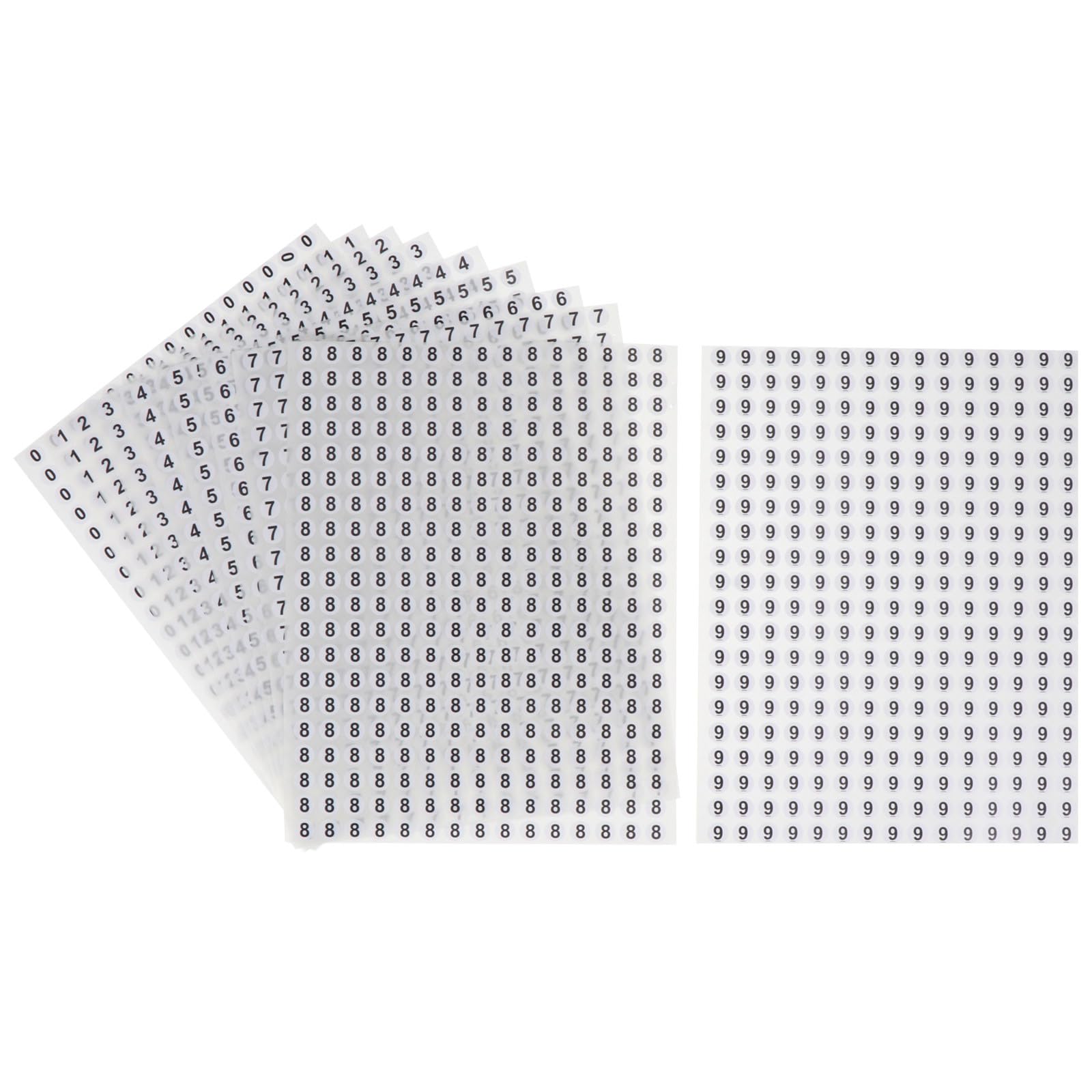Baluue 0-9 Round Self-Adhesive Number Stickers - Vinyl Digital Labels for Organizing, Storage Classification - Perfect for DIY Crafts, School Projects, Office Filing & Home Organization