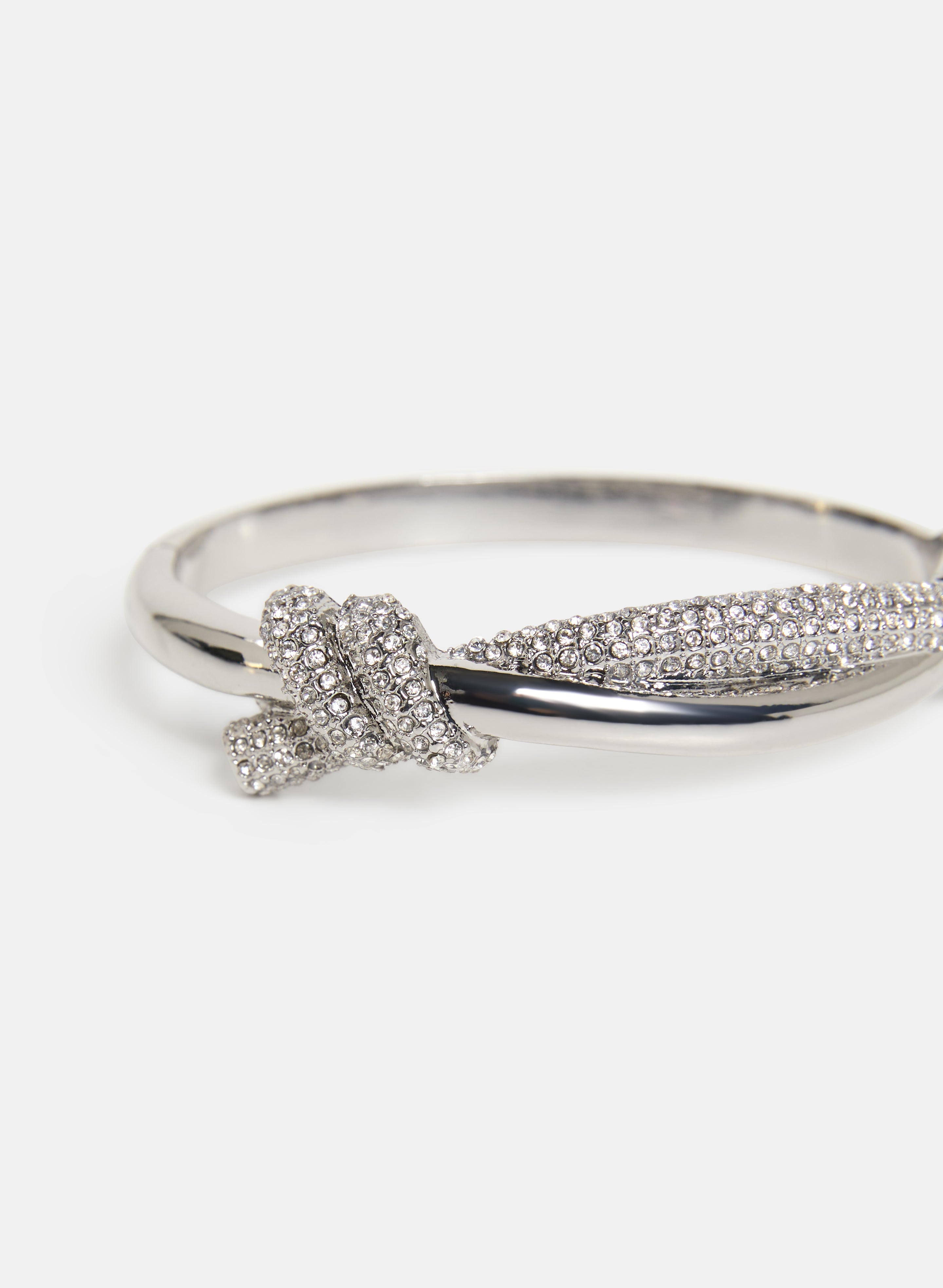 Elegant Crystal Knot Bangle Bracelet for Women - Boho Chic Jewelry Gift for Wedding, Party & Everyday Wear
