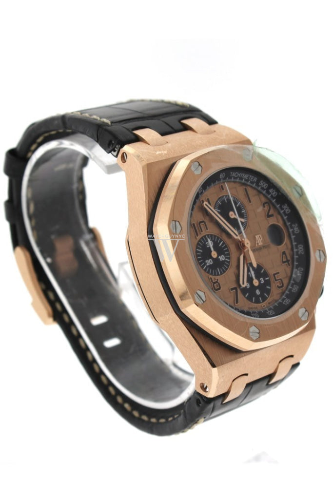 Audemars Piguet Royal Oak Offshore 26470OR.OO.A002CR.01 Men's Luxury Watch - 18K Rose Gold Case, Champagne Dial, Swiss Automatic Movement - Perfect for Business Meetings, Formal Events & Luxury Collectors