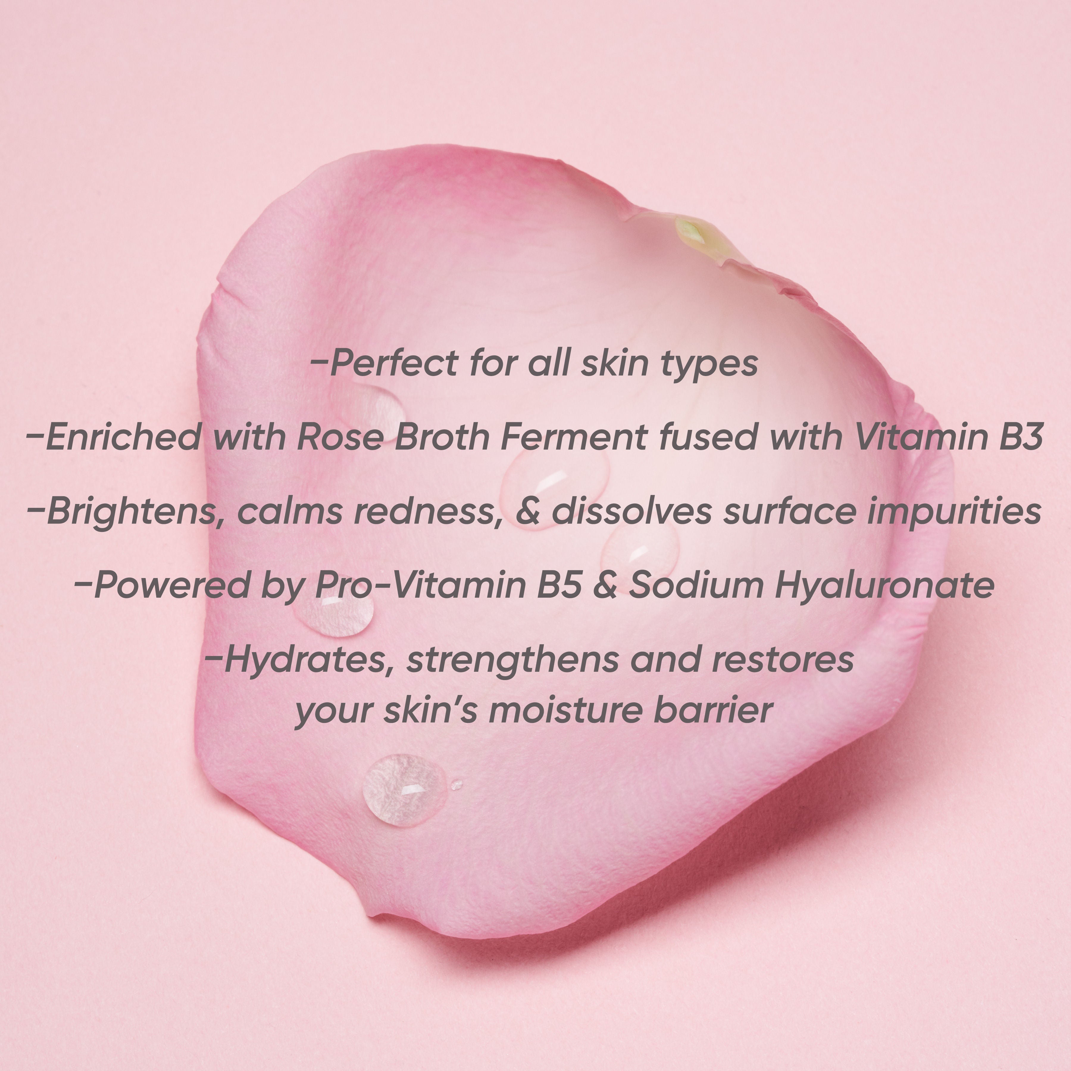 Instant Solutions Calming Rose Water Essence - Hydrating Facial Toner for Sensitive Skin | Soothe & Refresh Dry, Irritated Skin - Perfect for Daily Skincare Routine & Post-Workout Refreshment