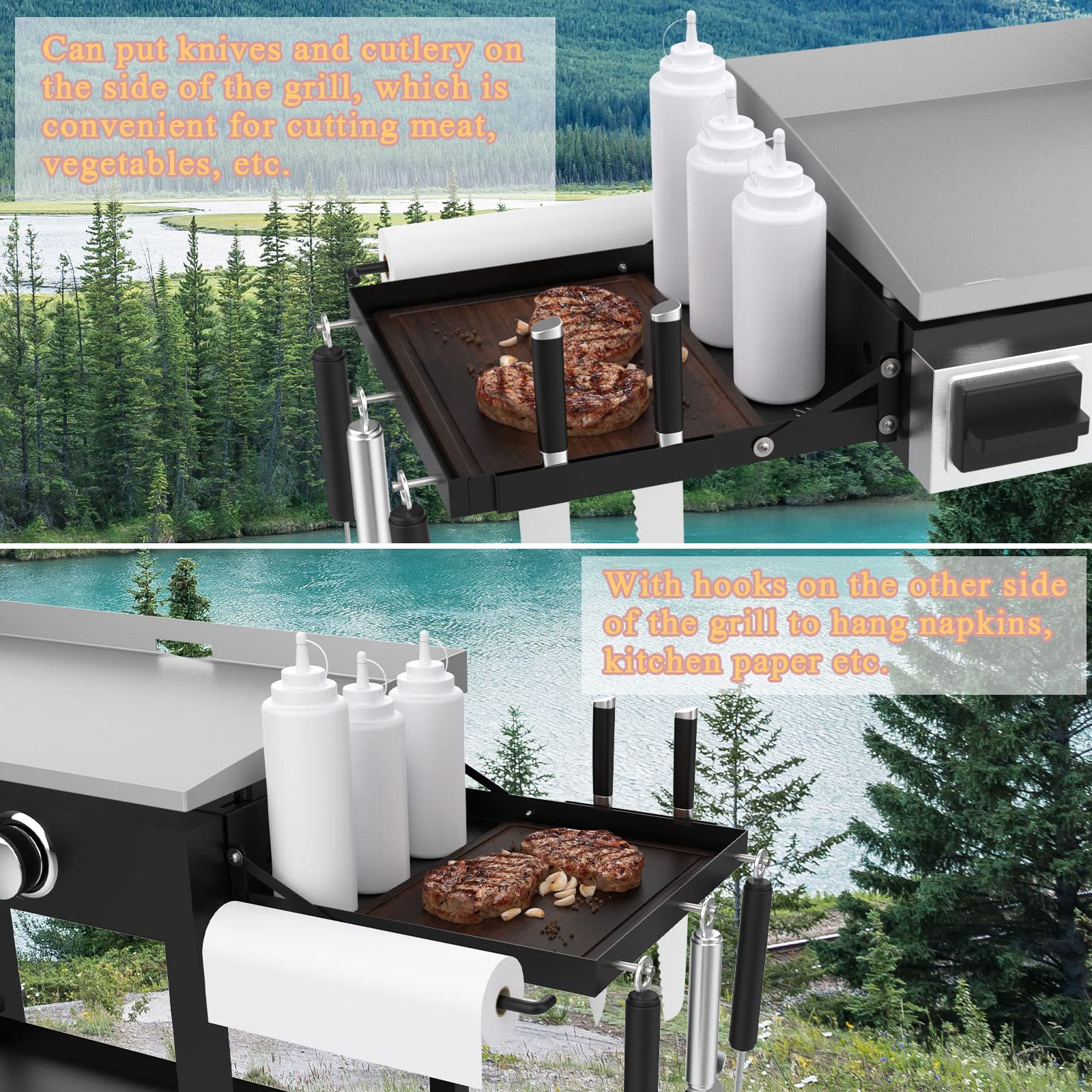 Upgraded Griddle Caddy Shelf for Blackstone 17