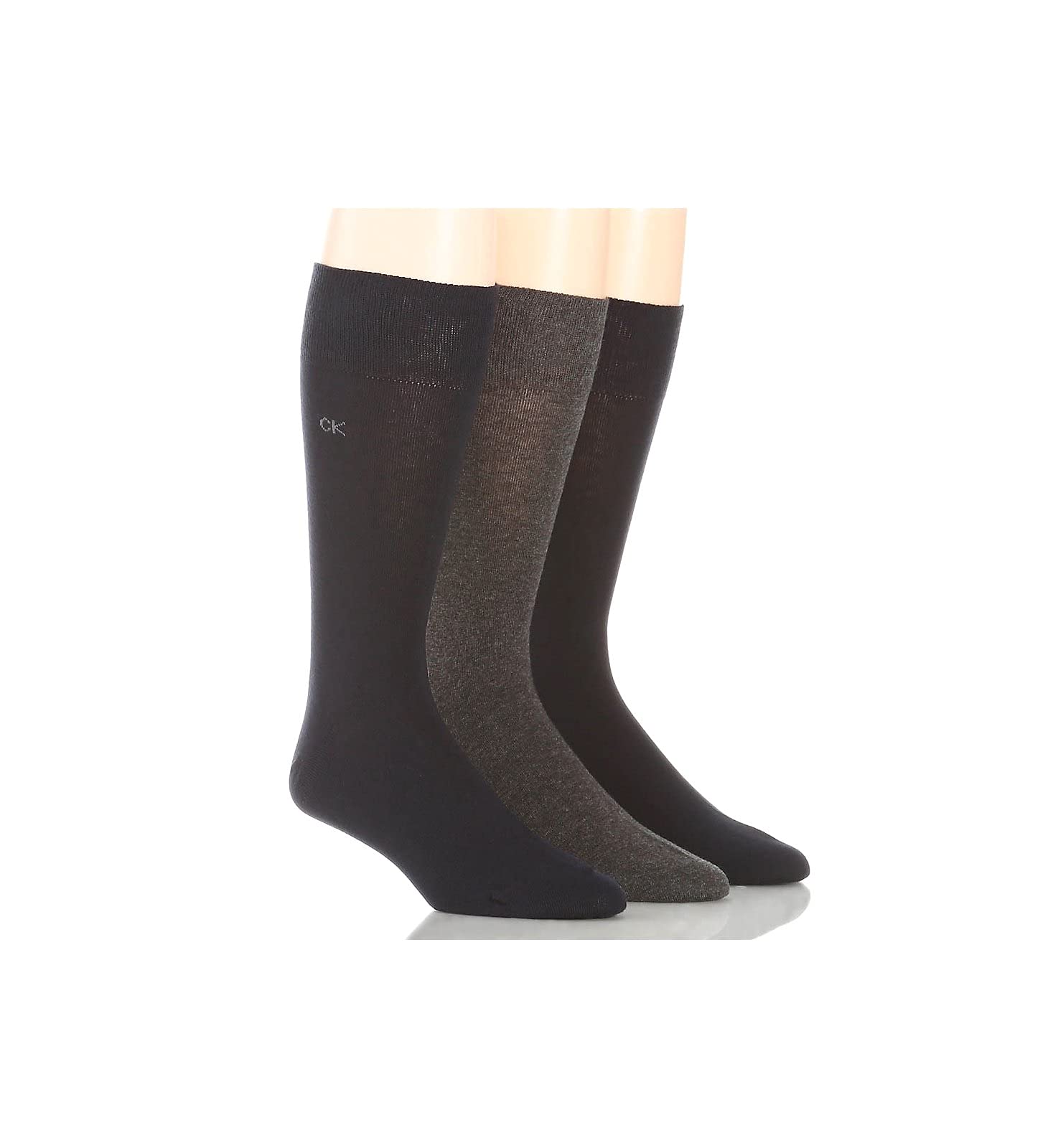 Calvin Klein Men's Dress Crew Socks 3-Pack - Soft Athletic Performance Socks for Men, Casual Long Sport Socks - Perfect for Work, Gym & Everyday Wear