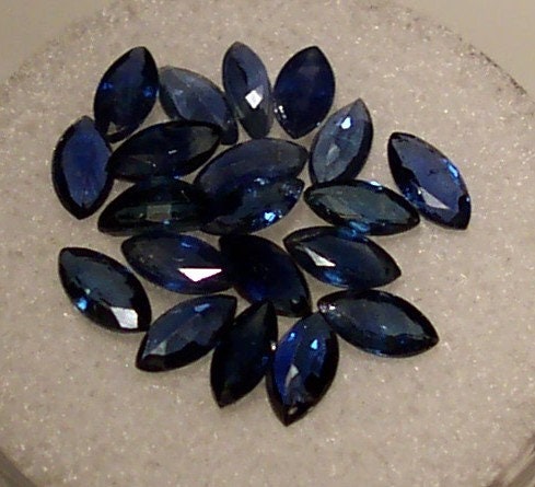 Wholesale Natural Medium Dark Blue Sapphire Loose Stones - Marquise Cut 4x2mm, 5x2.5mm, 6x3mm, 8x4mm VS Clarity September Birthstone - Perfect for Jewelry Making, Engagement Rings & Birthstone Gifts