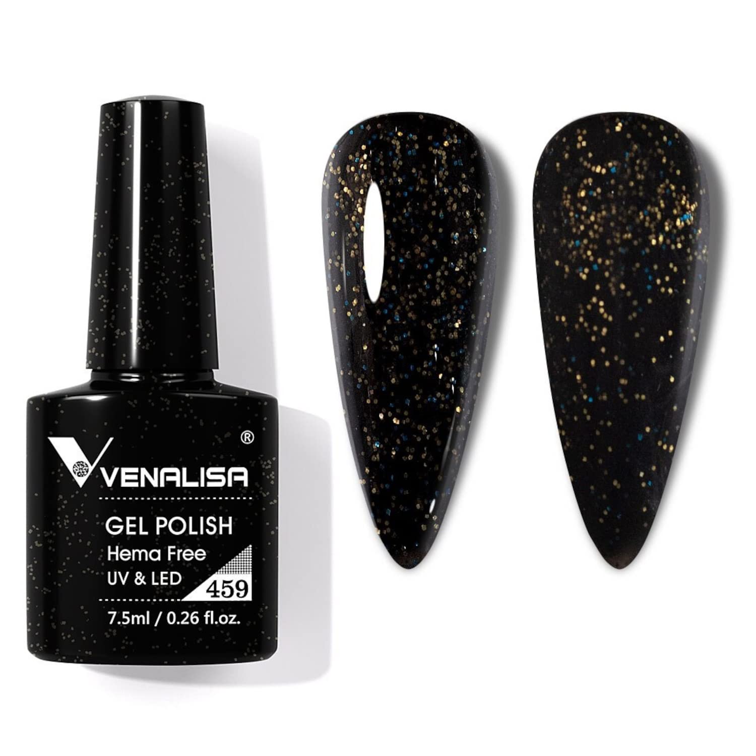 VENALISA 7.5ml #459 Soak Off UV LED Gel Nail Polish - Long Lasting Salon Quality Manicure Gel for Nail Art - Requires UV/LED Light to Cure - Perfect for Home DIY, Professional Salon & Special Occasions