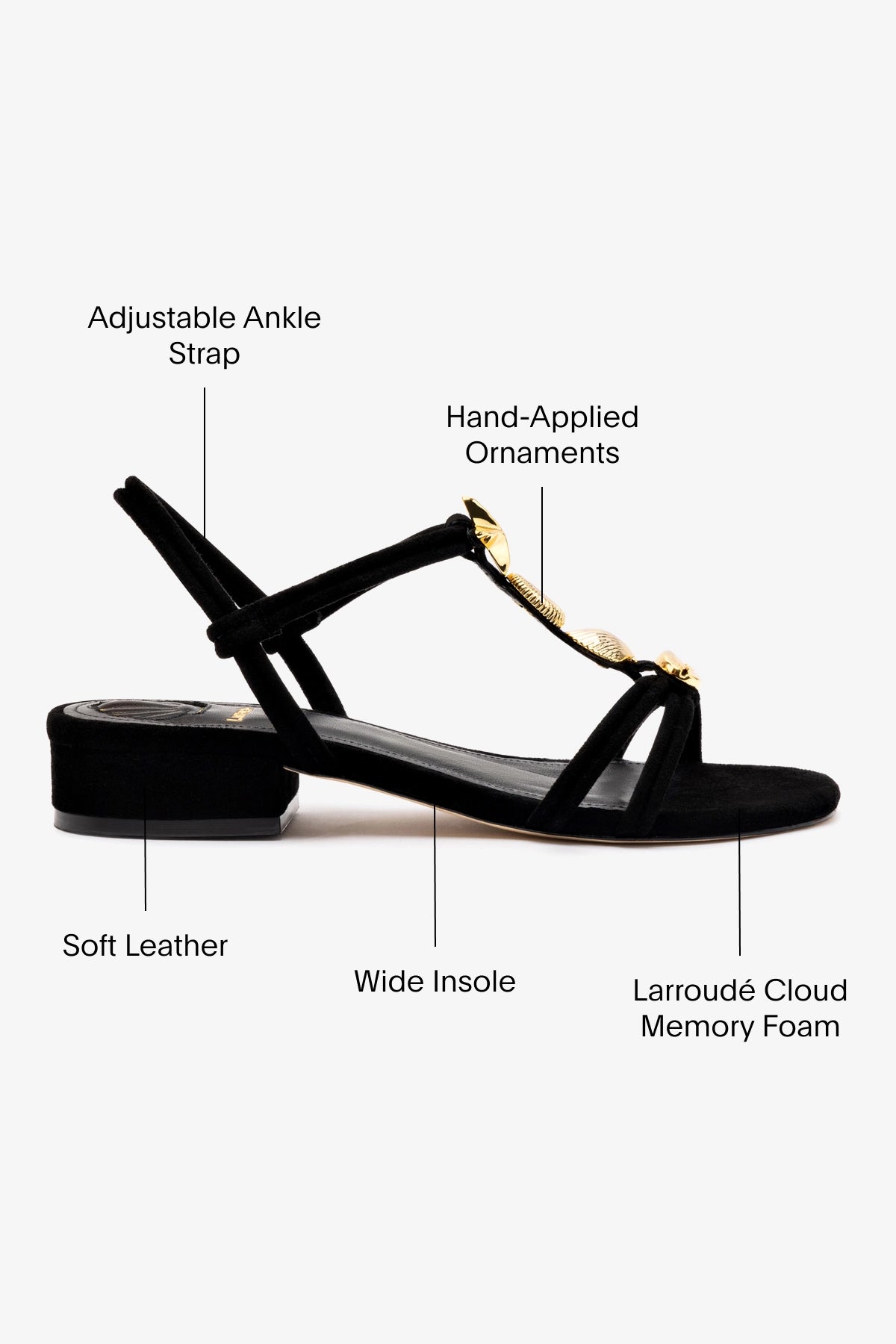 Women's Shelly Flat Sandal in Black Suede - Comfortable Casual Shoes for Summer, Beach & Everyday Wear