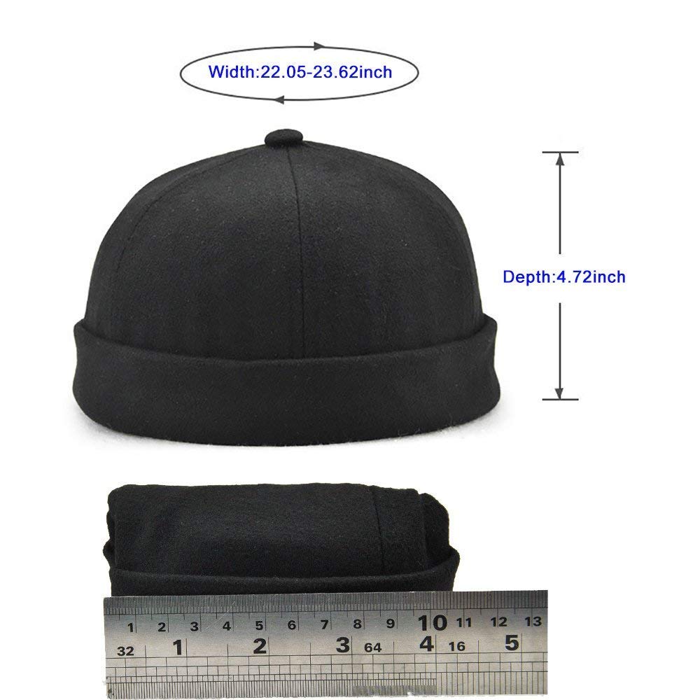 Unisex Cotton Brimless Beanie Hat - Adjustable Skull Cap for Men & Women - Trendy Sailor Style Winter Hat for Outdoor Activities, Sports & Casual Wear