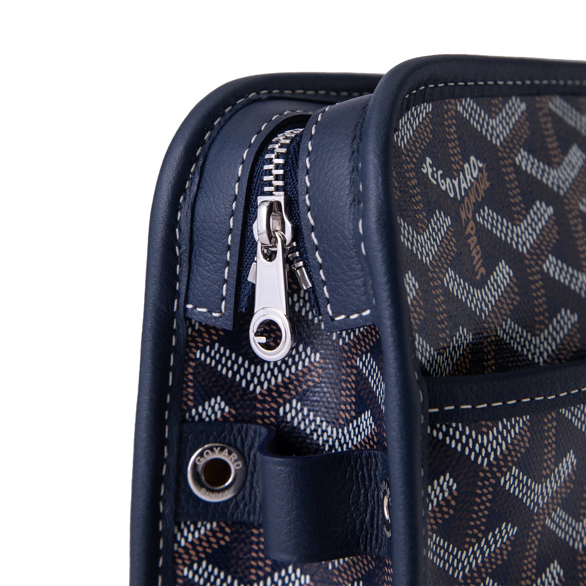 Goyard Jouvence MM Washbag - Premium Navy Blue Travel Cosmetic Bag for Women & Men | Perfect for Toiletries, Makeup, and Travel Essentials
