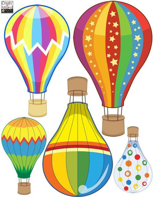 Hot Air Balloon Wall Decals - Removable Vinyl Stickers for Kids Room, Nursery & Home Decor - Perfect for Birthday Parties & Themed Bedrooms