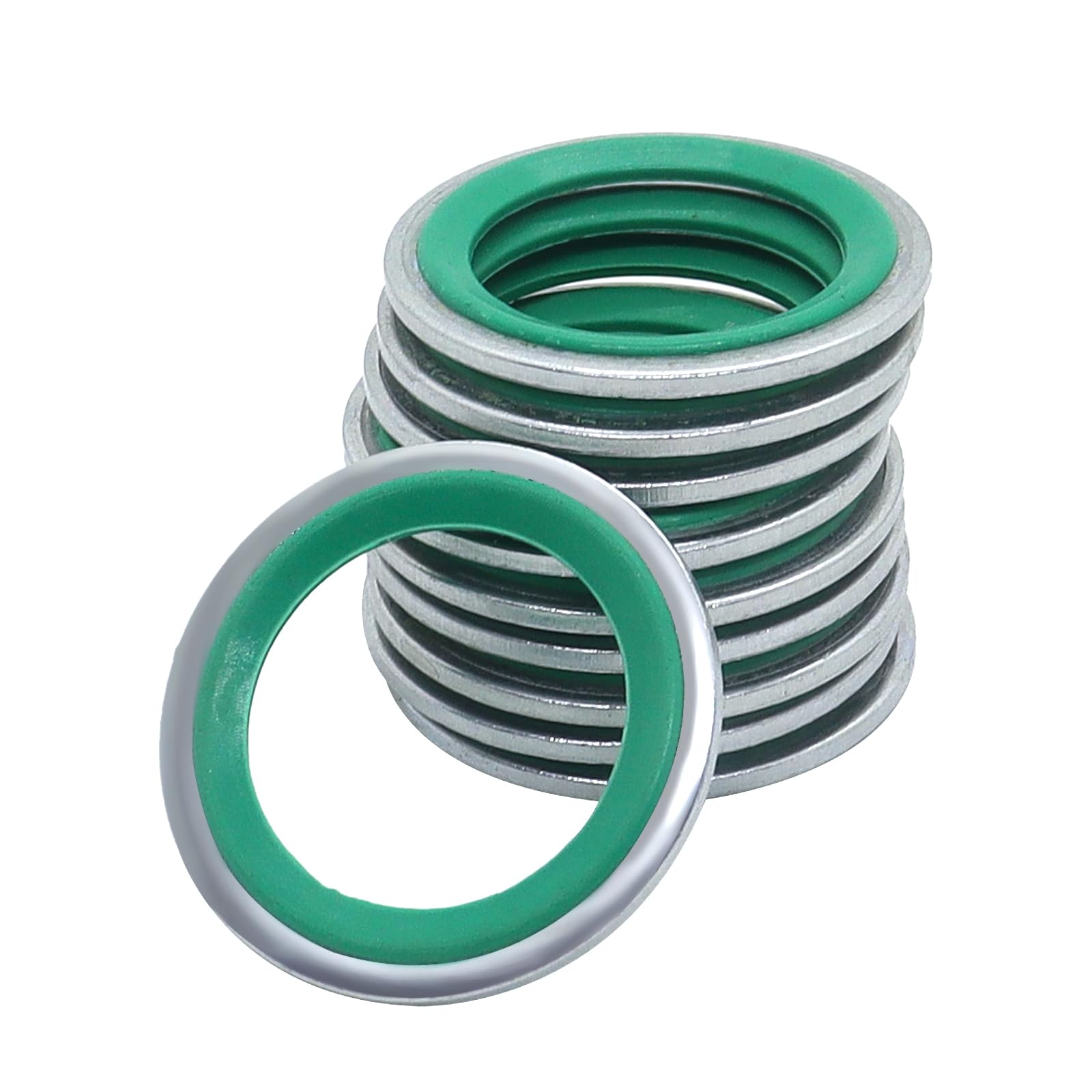 High-Quality Air Conditioning Compressor Port Seal Washer Kit - 45-Piece A/C Gasket Assortment (Green) for Car AC Repair & Maintenance - Perfect for Mechanics, DIY Auto Fixes & HVAC System Servicing