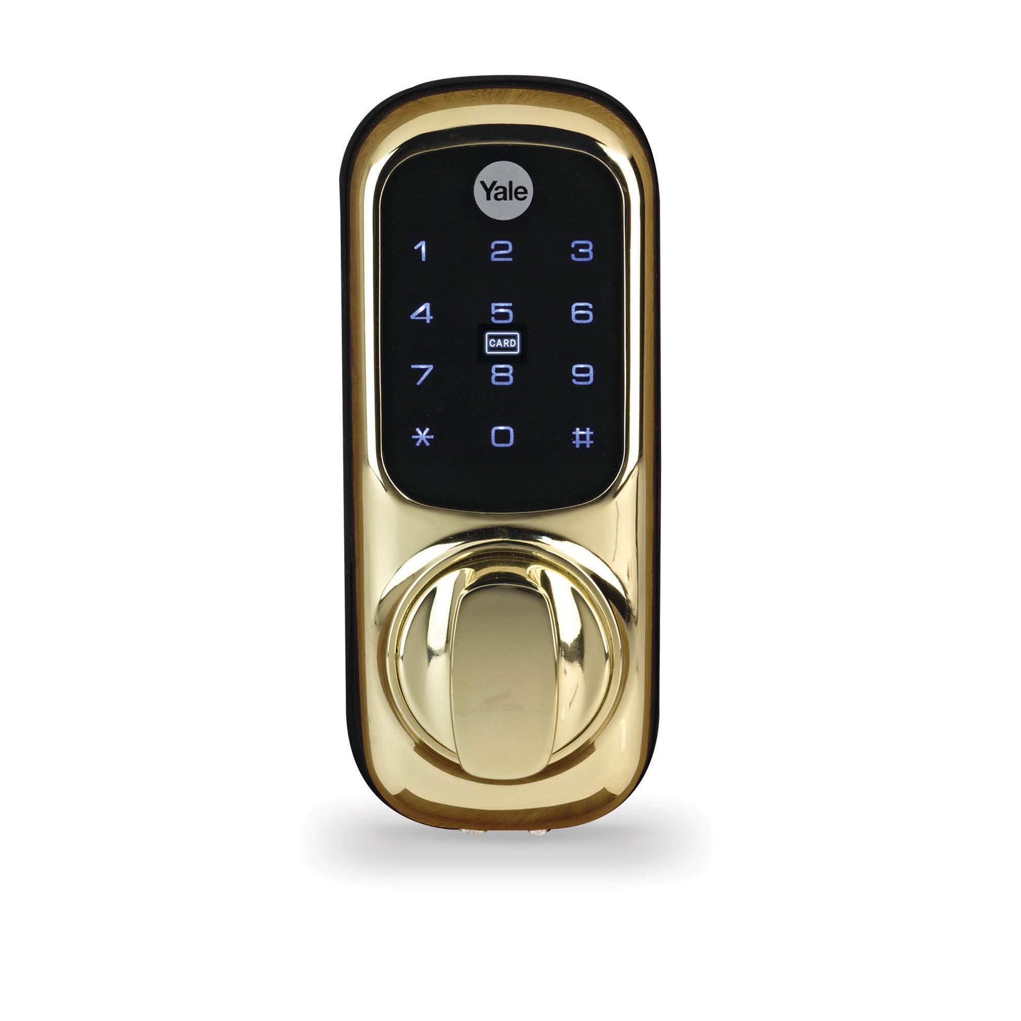 Yale Smart Living YD-01-CON-NOMOD-PB Keyless Smart Door Lock with Touch Keypad - Alexa Compatible, Polished Brass - Perfect for Home Security & Smart Home Automation