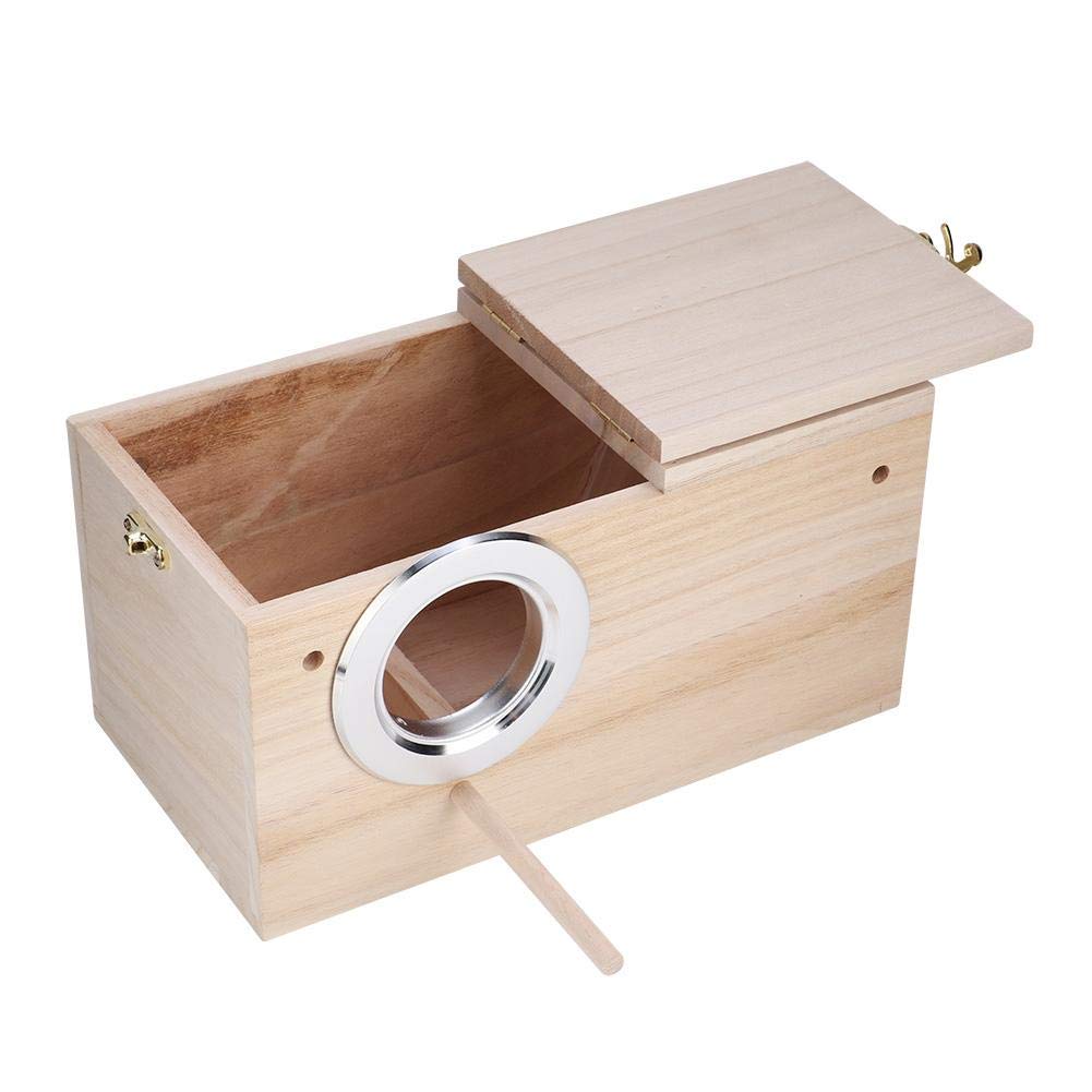 Premium Wooden Bird Breeding Box - GLOGLOW Right-Opening Nesting House for Pet Birds | Ideal for Parakeets, Finches & Canaries | Perfect for Breeding, Nesting & Safe Bird Habitat