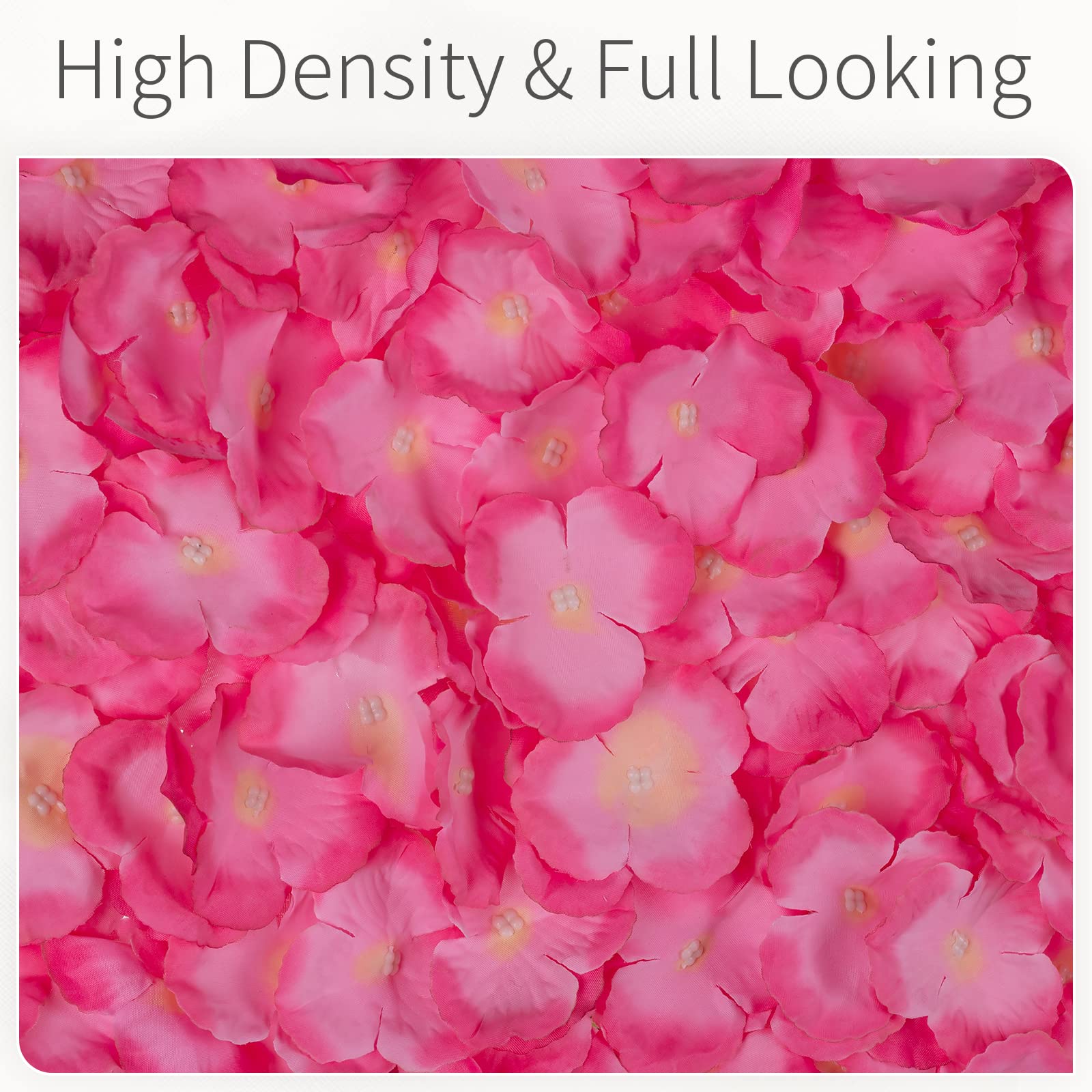 6-Pack Pink 3D Artificial Hydrangea Flower Wall Panels - Fake Floral Decor for Wedding Backdrop, Party Decoration, Home & Office Wall Decor - Perfect for Bridal Showers, Baby Showers, and Event Photo Booths