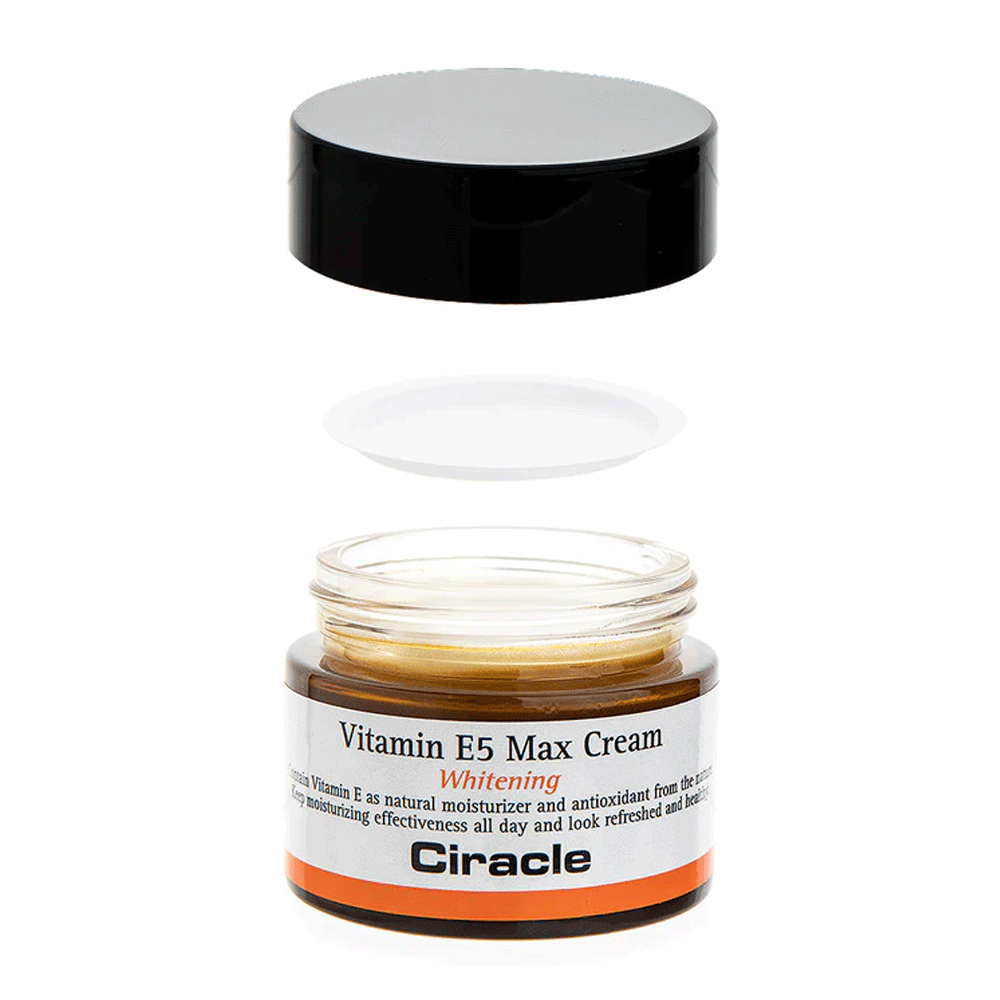 Ciracle Vitamin E5 Max Cream 50ml - Intense Hydration & Anti-Aging Face Moisturizer for Dry Skin - Perfect for Night Routine & Winter Skincare