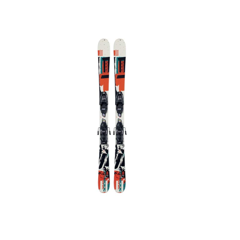 2021 K2 Junior Juvy Fastrak Skis with Marker FDT Bindings (119cm) - Perfect for Kids' Skiing Adventures & Mountain Slopes