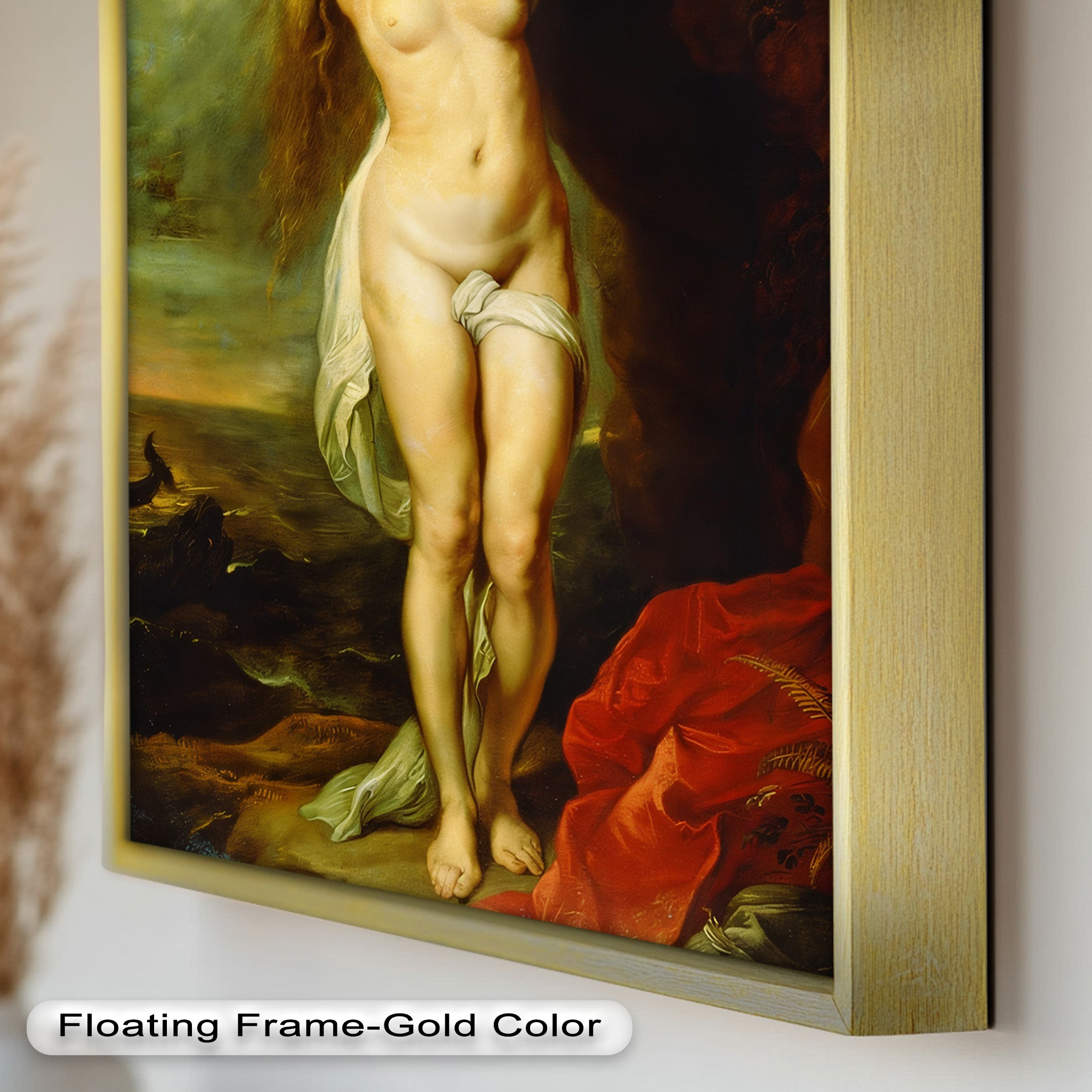 Andromeda Bound - Renaissance Nude Oil Painting of Greek Mythology | Mythological Art for Home Decor & Gallery Display
