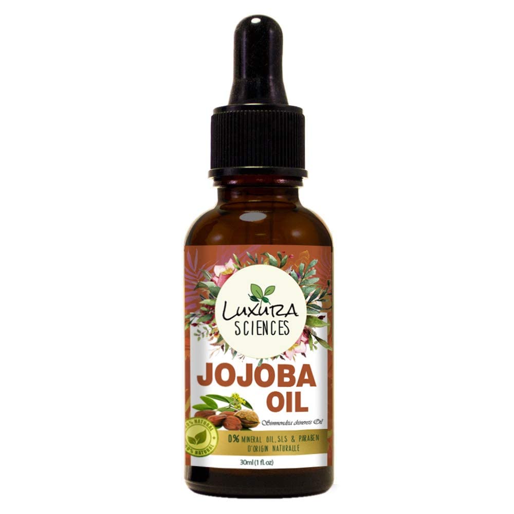 Pure Cold-Pressed Jojoba Oil for Face, Hair & Nails - 100% Natural Unrefined Hexane-Free Moisturizer - Luxura Sciences (15ml) | Hydrates Dry Skin, Promotes Hair Growth & Strengthens Nails - Perfect for Daily Skincare & Haircare Routine