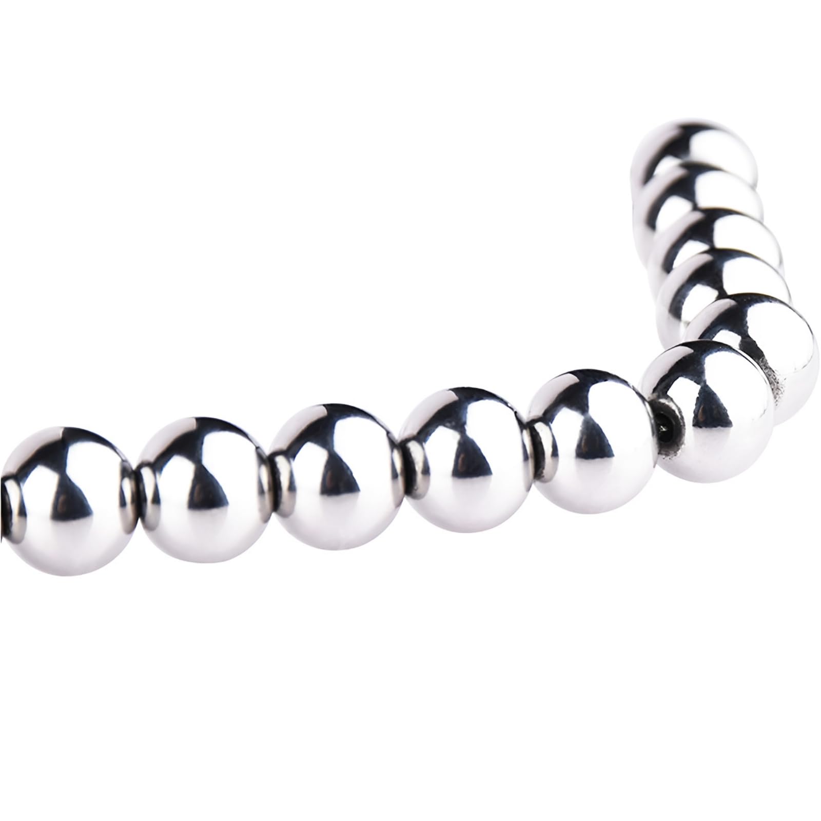 Premium Stainless Steel Anal Beads for Couples - 4 Sizes (S/M/L/XL) - Smooth Metal Round Ball Design for Comfortable Play - Perfect for Sensual Massage, Couples Intimacy & Solo Exploration