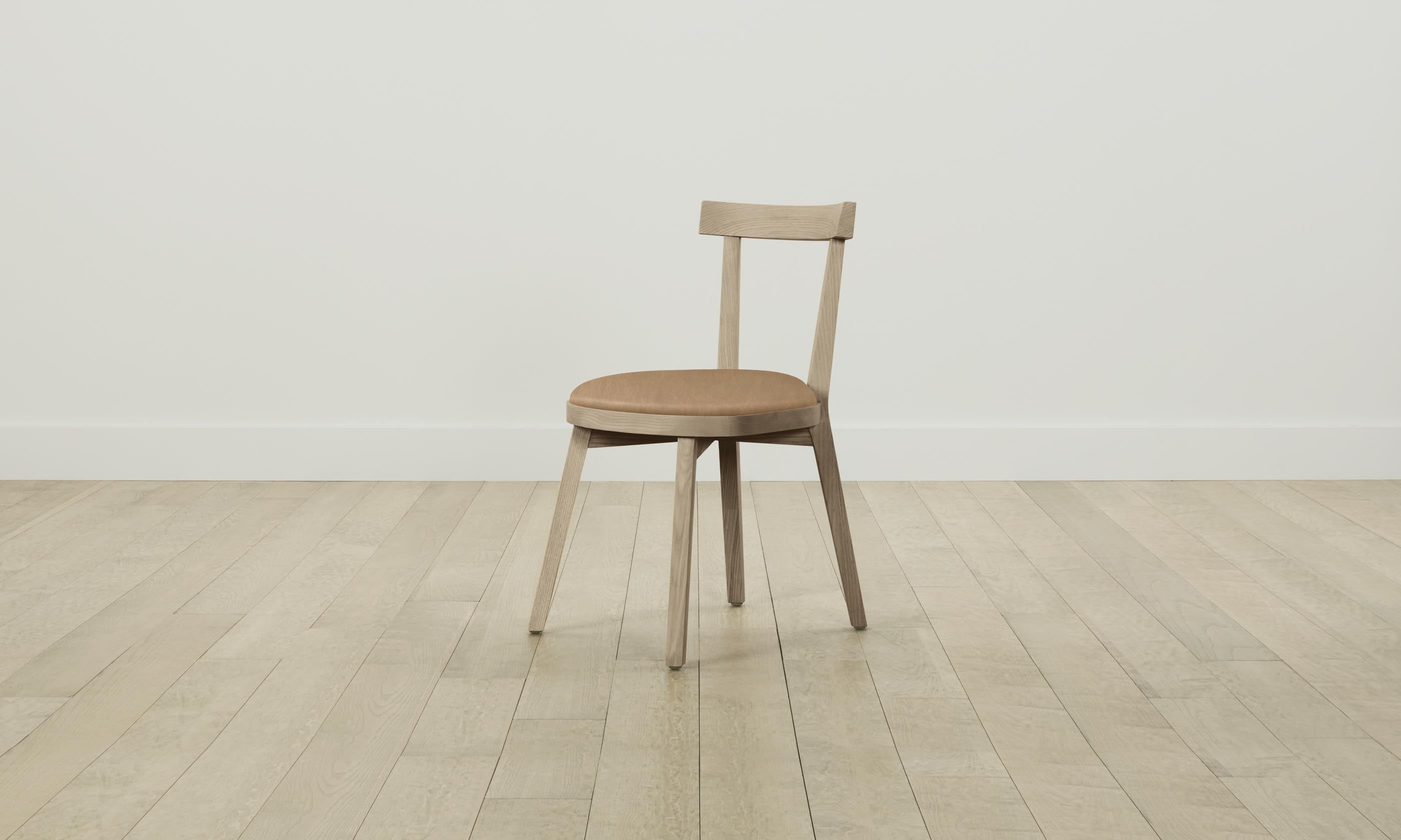 Premium Allen Dining Chair - Genuine Tuscan Leather in Camel Brown - Perfect for Modern Dining Rooms & Kitchen Tables