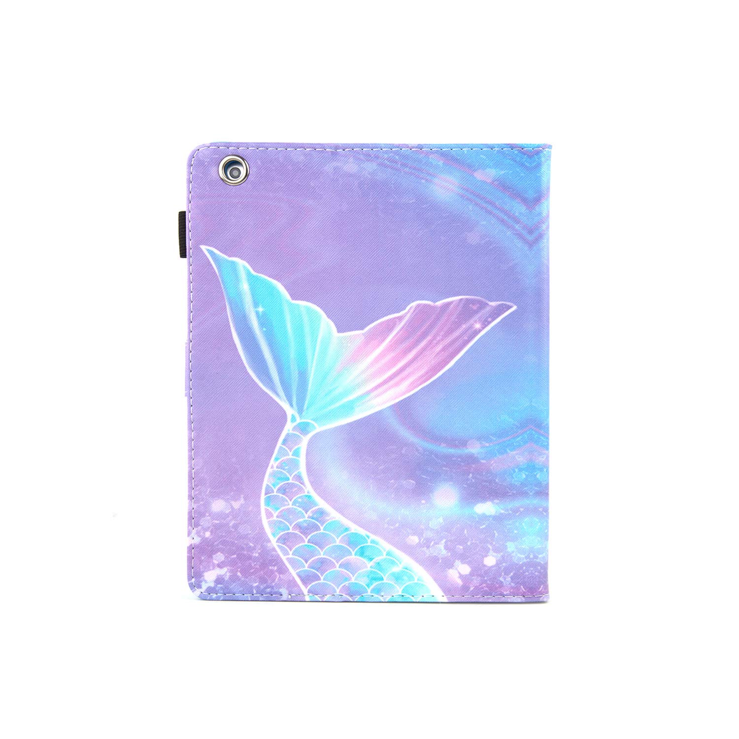 Premium PU Leather Folio Case with Stand & Pencil Holder for iPad 2/3/4 (9.7 Inch 2011-2012 Models) - Auto Sleep/Wake Function, Mermaid Scale Pink Design - Perfect for Work, School & Travel