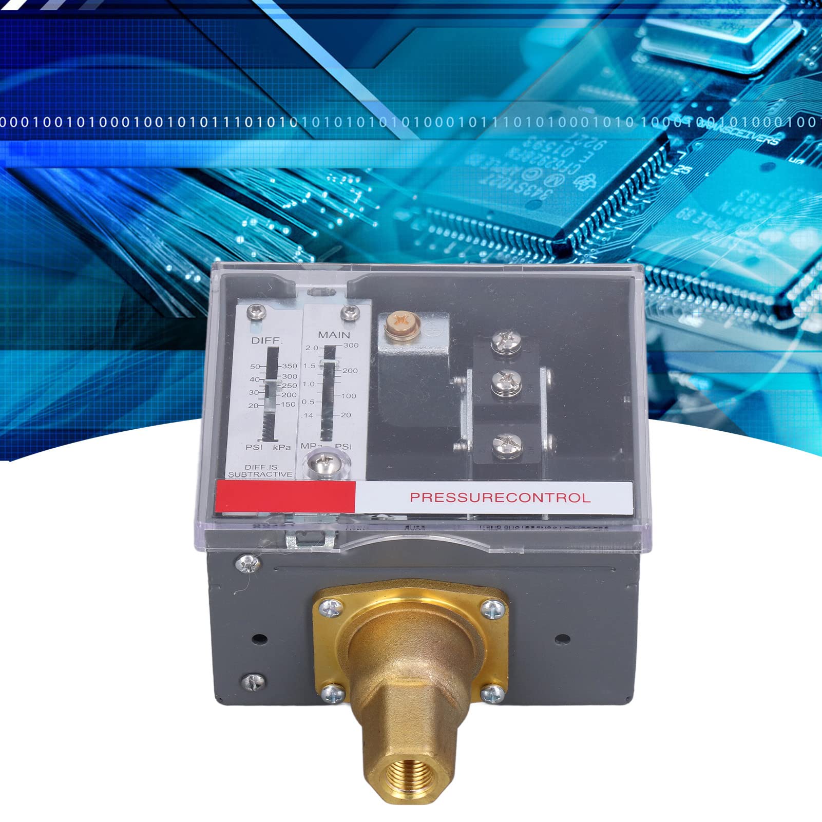 Eujgoov Adjustable Steam Pressure Controller Switch, NPT1/4?18 SPDT, for Steam Boilers & Liquid Systems - Perfect for Industrial, HVAC, and Home Brewing Applications