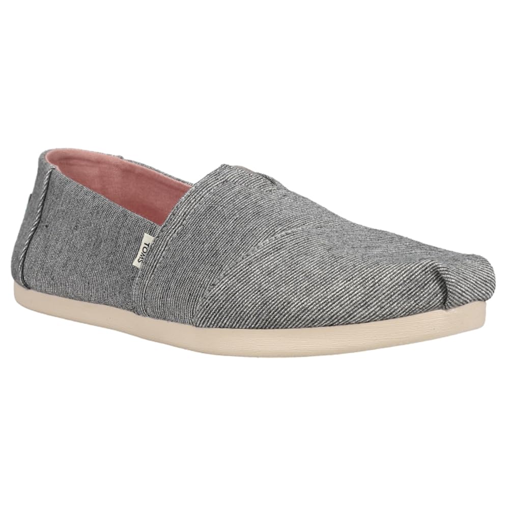 TOMS Women's Alpargata Slip-On Flats - Comfortable Casual Shoes for Women - Black | Perfect for Work, Travel & Everyday Wear