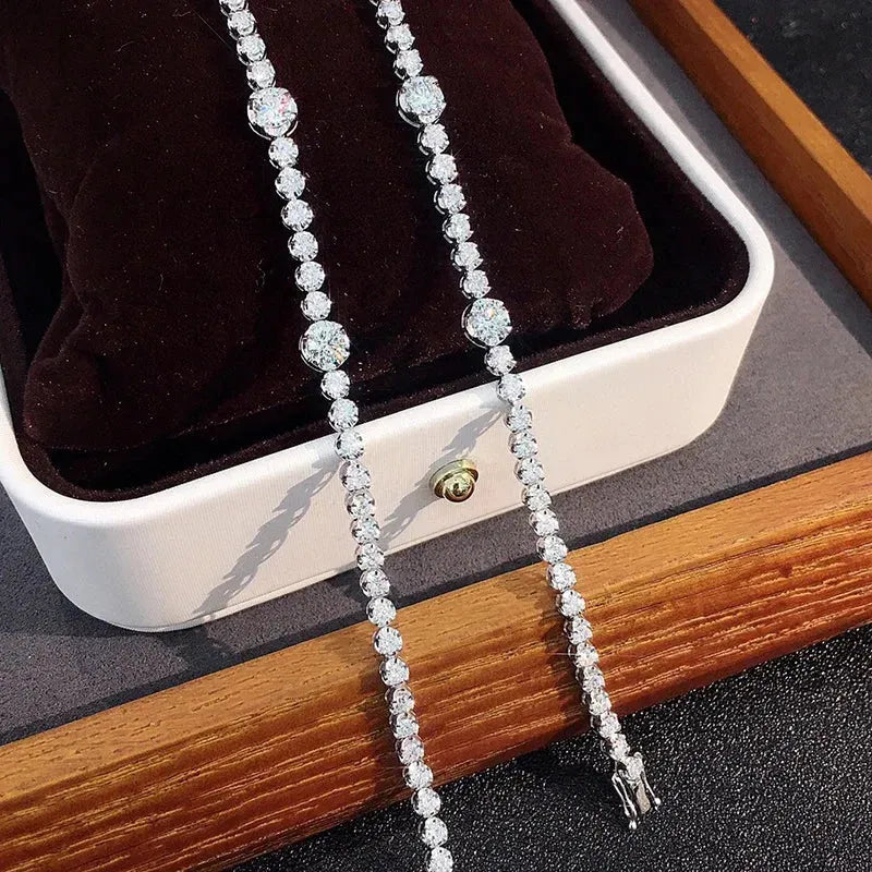 18K Solid White Gold 2.6ct Diamond Tennis Bracelet for Women - Classic Elegant Jewelry Gift for Engagement, Anniversary & Special Occasions