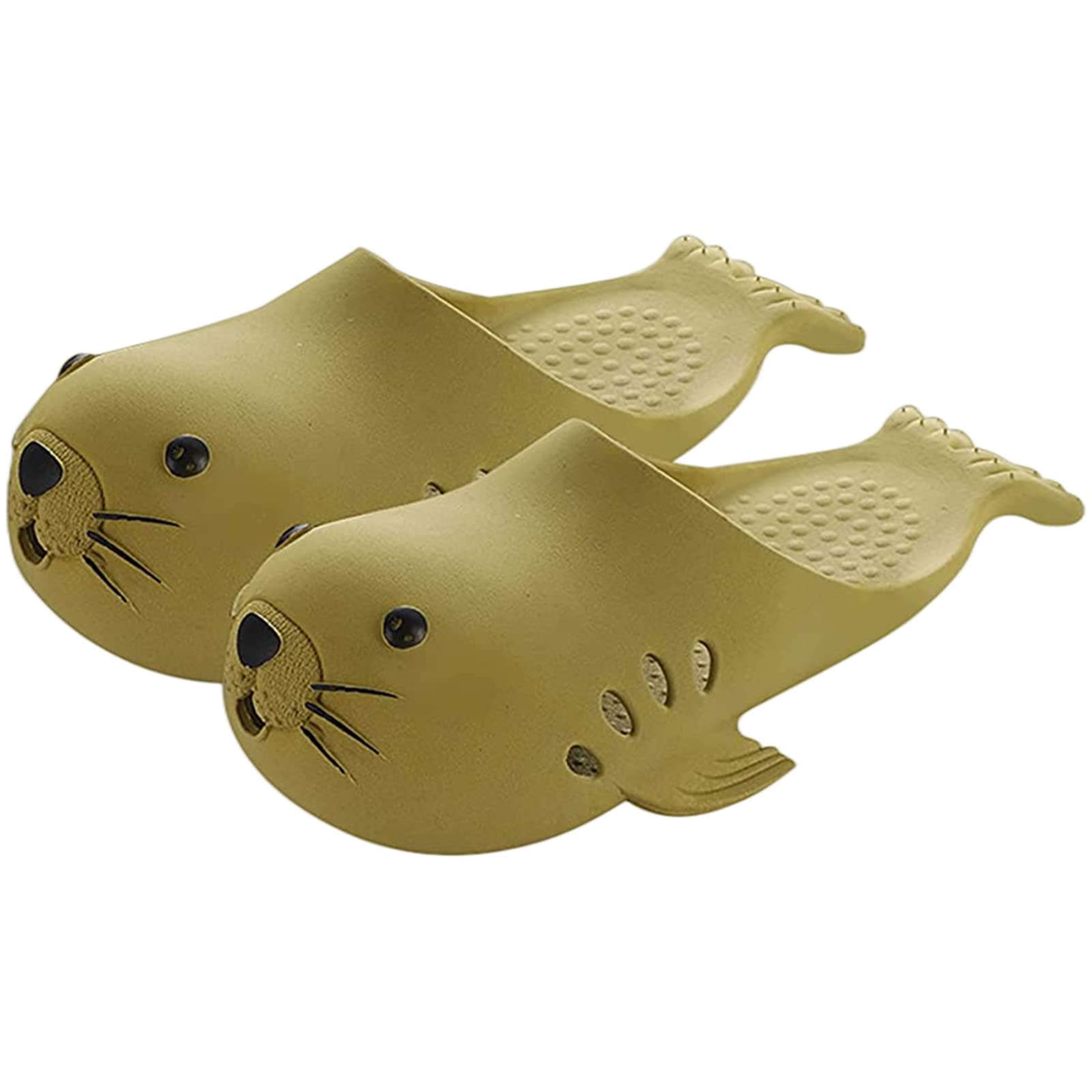 Sea Lion Slippers for Men & Women - Soft Animal House Slippers, Breathable Summer Beach Slides & Indoor Shower Shoes - Perfect for Home, Poolside, and Beach Vacations