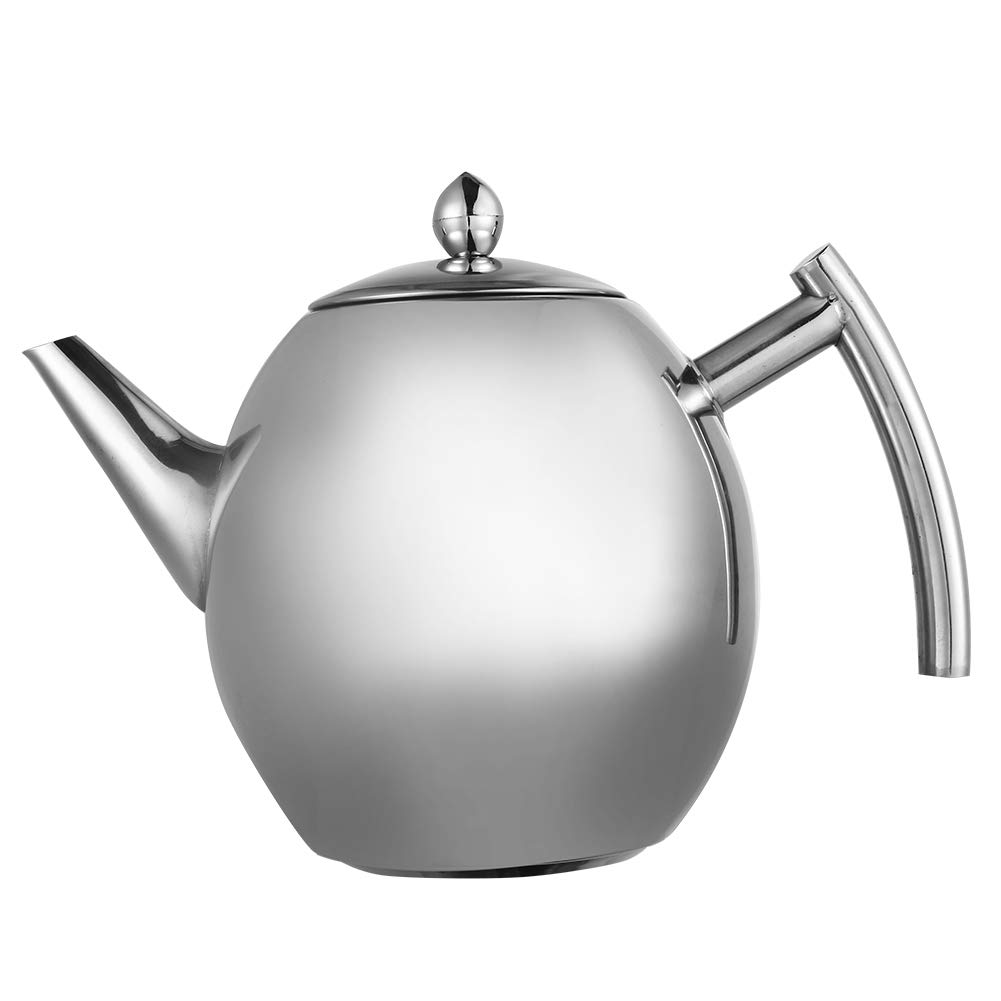 Premium Stainless Steel Coffee Pot - 1.5L/1500ml Large Capacity Kettle with Thickened Flat Bottom, Durable & Leak-Proof Design - Perfect for Home Brewing, Office Use, Camping and Outdoor Adventures