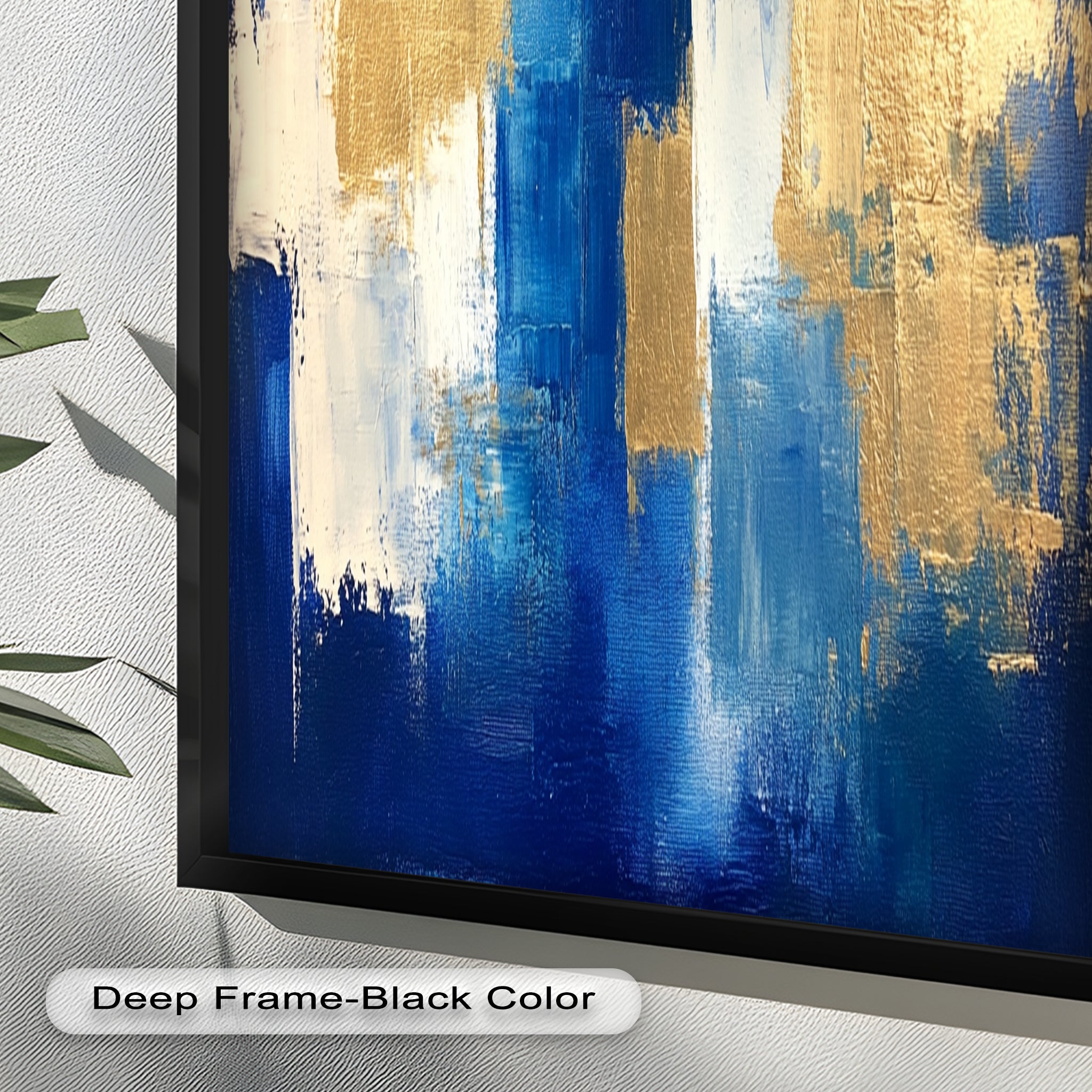 Blue Harmony Abstract Oil Painting - Modern Wall Art for Living Room, Bedroom & Office Decor | Handmade Canvas Artwork