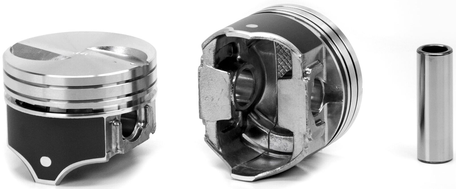 SILVOLITE Hypereutectic Flat Top Pistons Set with Moly Rings - 8 Piece Kit for Ford BB 460 +.020 - High Performance Engine Upgrade for Classic Cars & Hot Rods