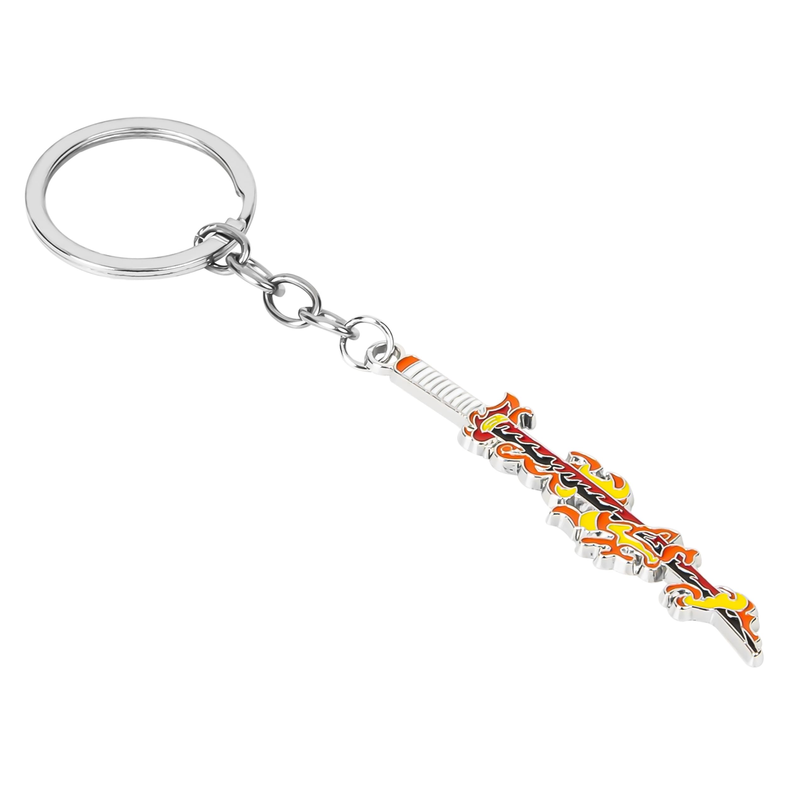 Demon Slayer Katana Keychain, Perfect for Anime Fans and Car Keys, Cool Sword Accessory