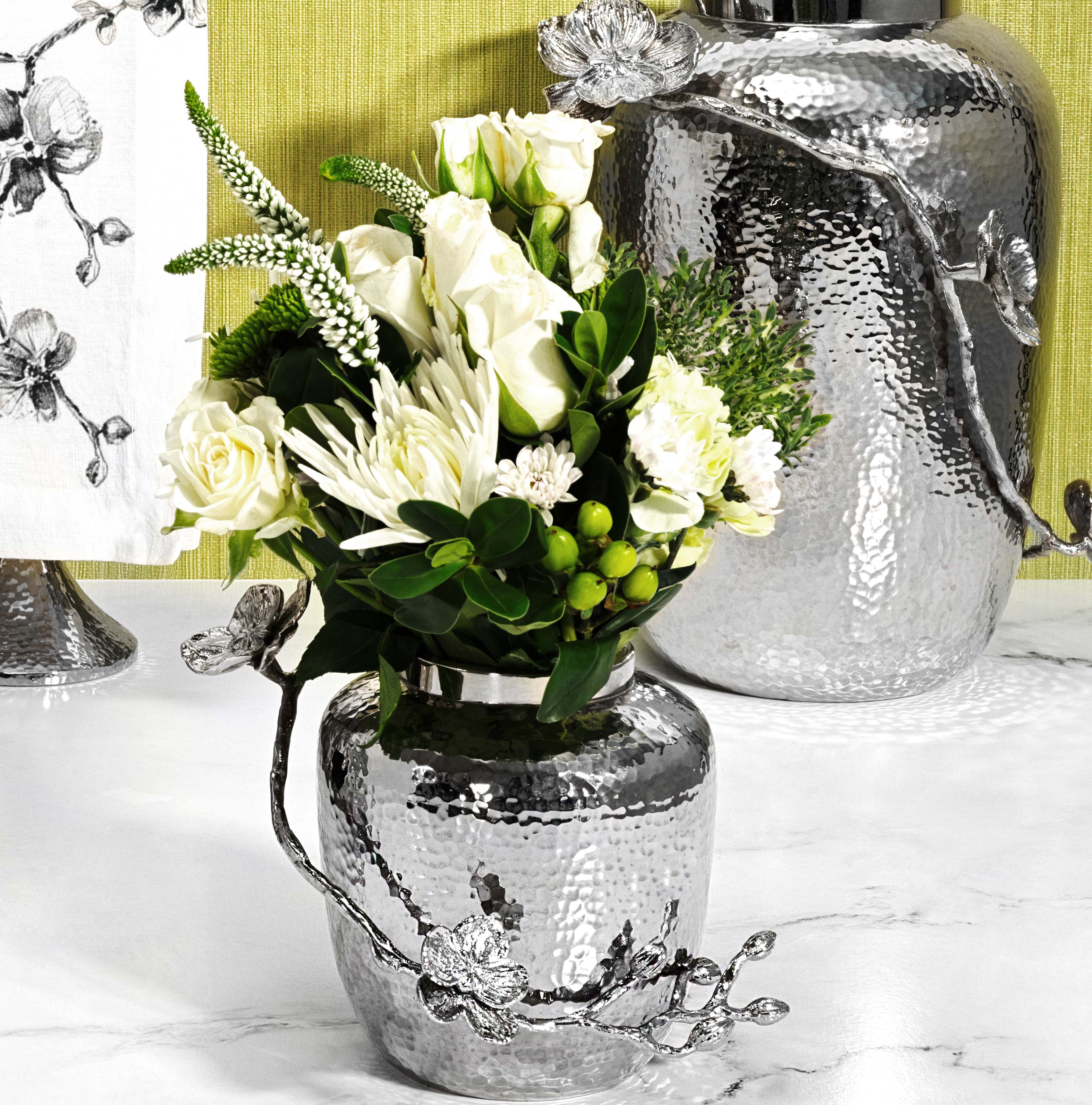 Elegant White Orchid Vase - Modern Ceramic Flower Pot for Home Decor, Wedding Centerpieces & Office Desk Accessories