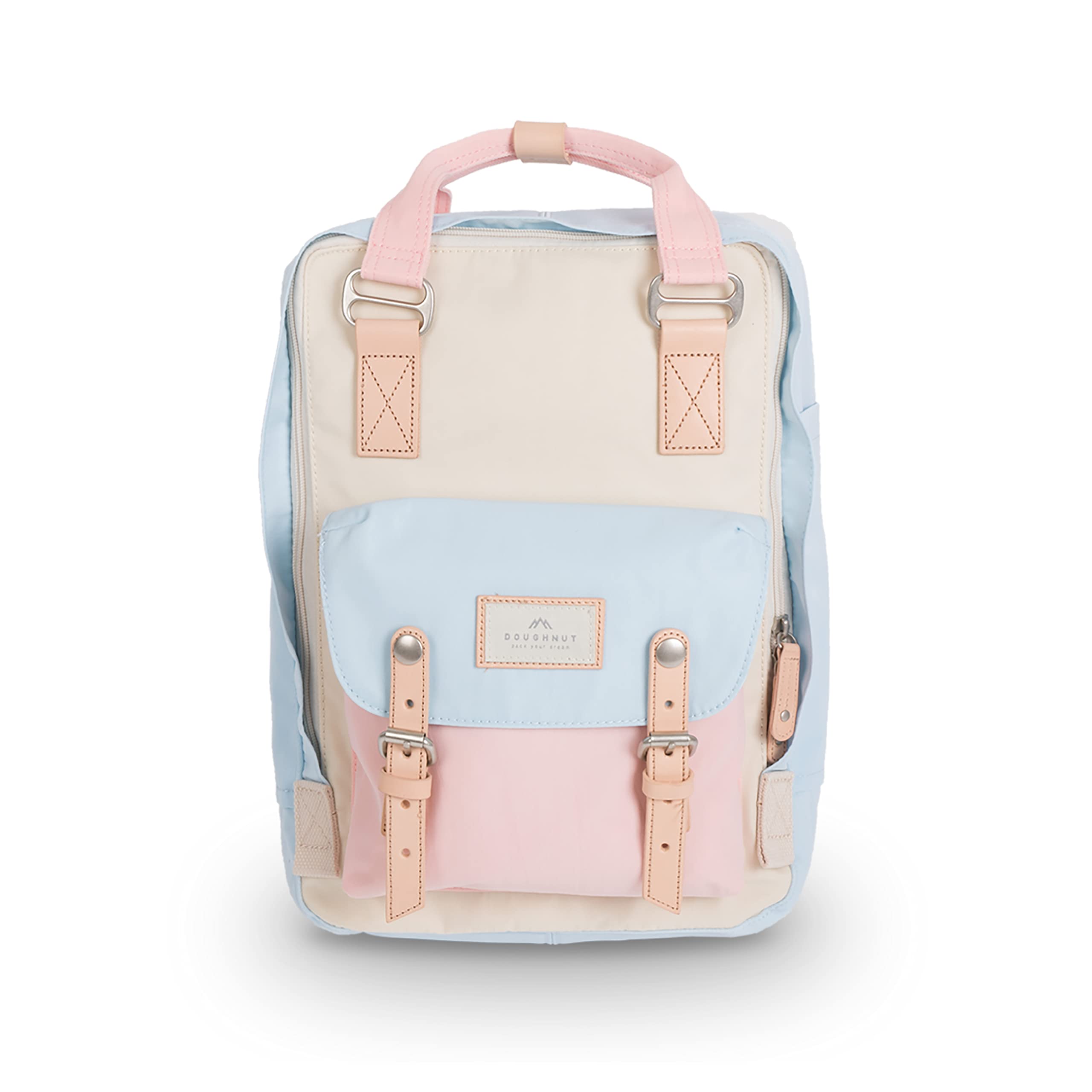 16L Lightweight Doughnut Macaroon Backpack for Women - Stylish Travel, School & College Daypack - Perfect for Commuting, Campus Life & Casual Outings