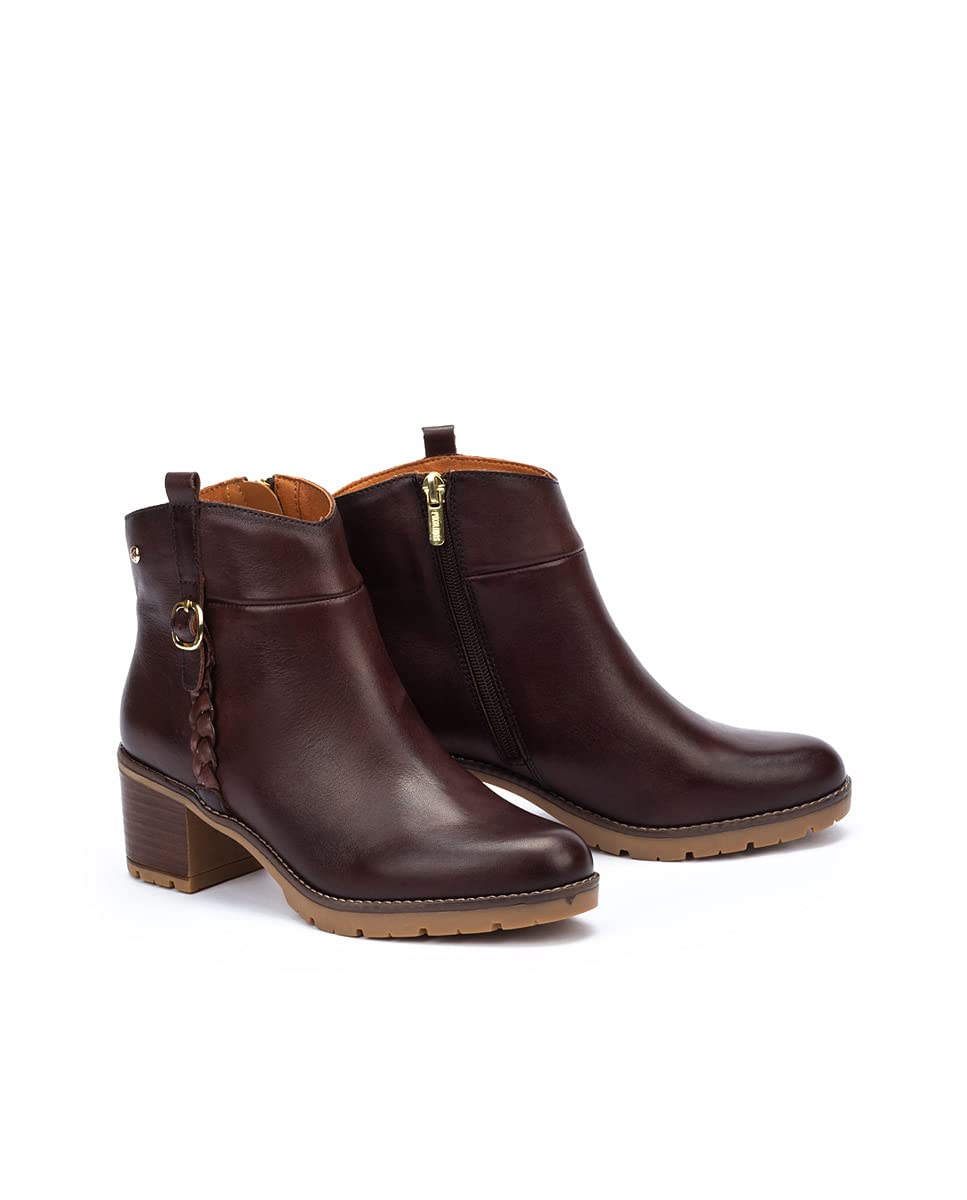 Stylish Women's Leather Ankle Boots with High Heels - Fashionable Winter Boots for Office, Party & Night Out