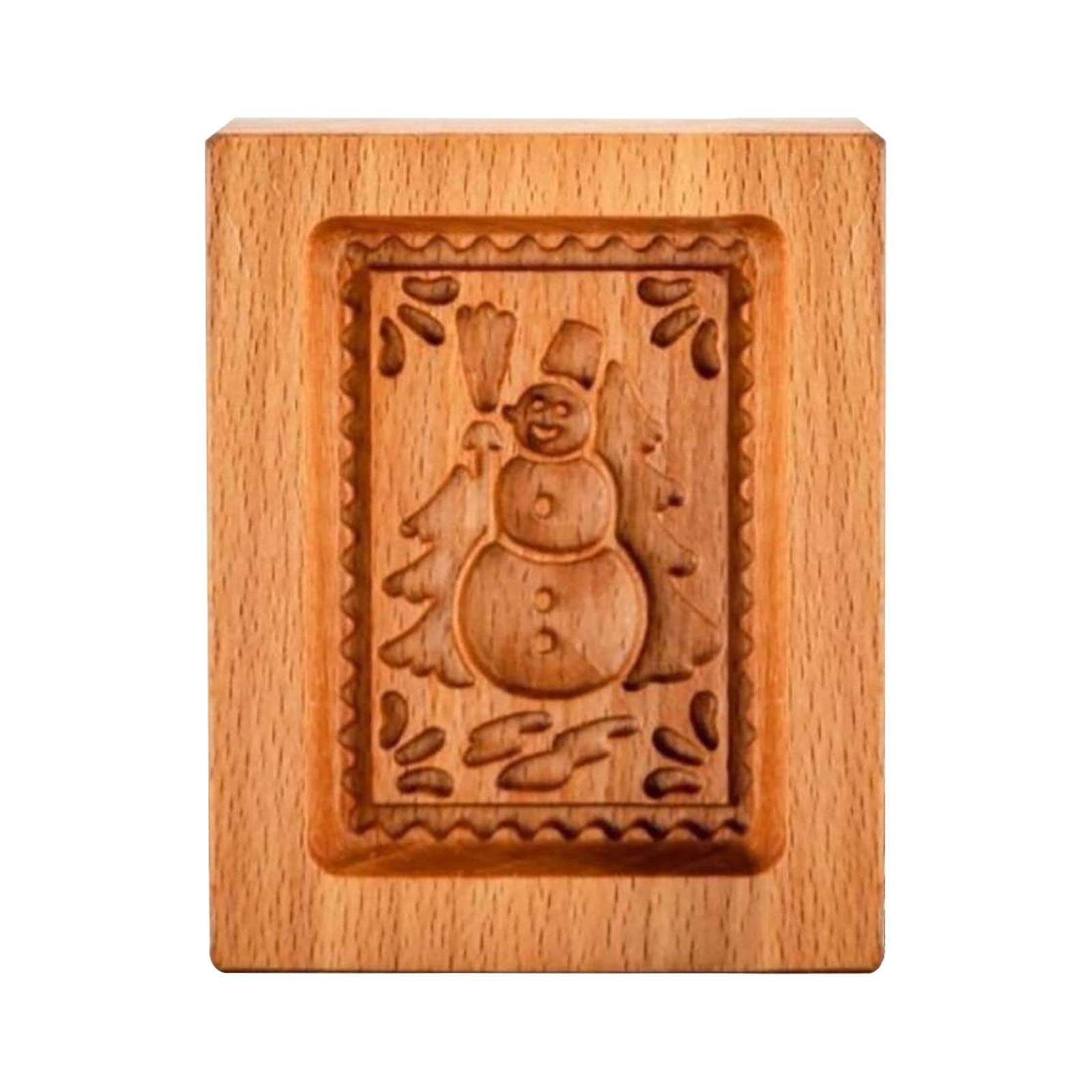 Wooden Cookie Molds Set - Hand Carved Biscuit Cutters & Embossing Stamps for Baking, DIY Gingerbread Cookies, Holiday Treats - Perfect for Christmas Decorations, Homemade Gifts, and Family Baking Activities