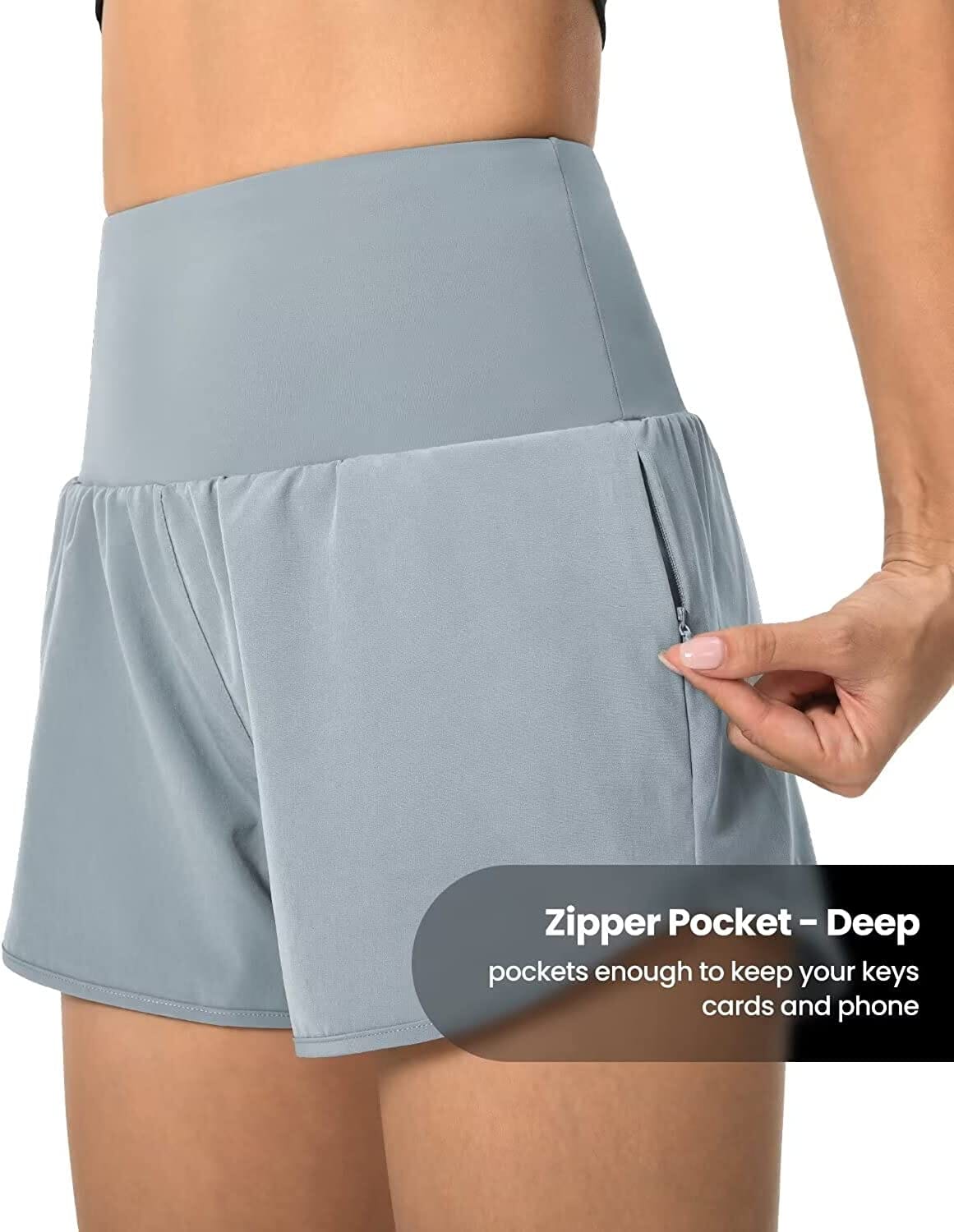 High Waisted Shorts for Women - Comfortable Stretchy Denim Shorts with Pockets | Perfect for Summer, Beach, Gym & Casual Outfits