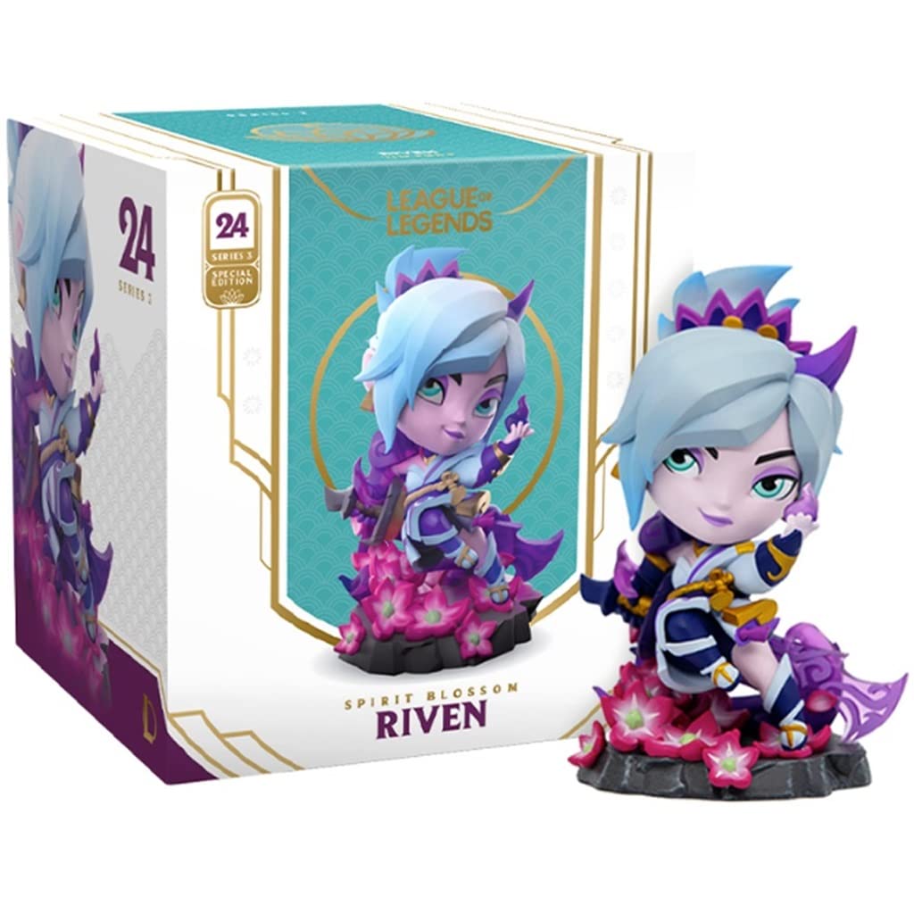 Official League of Legends Riven Collectible Figure - Exquisite Cute Statue with Original Box & Authentication Card | Perfect LOL Gift for Gamers, Display for Gaming Room & Office Decor