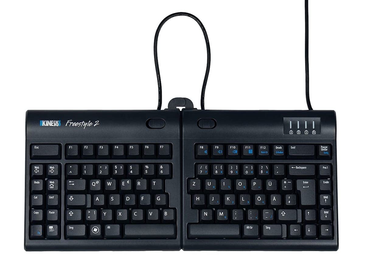 Kinesis Freestyle2 Ergonomic Split Keyboard for PC (KB800PB-US) - Comfortable Typing for Office, Gaming & Programming