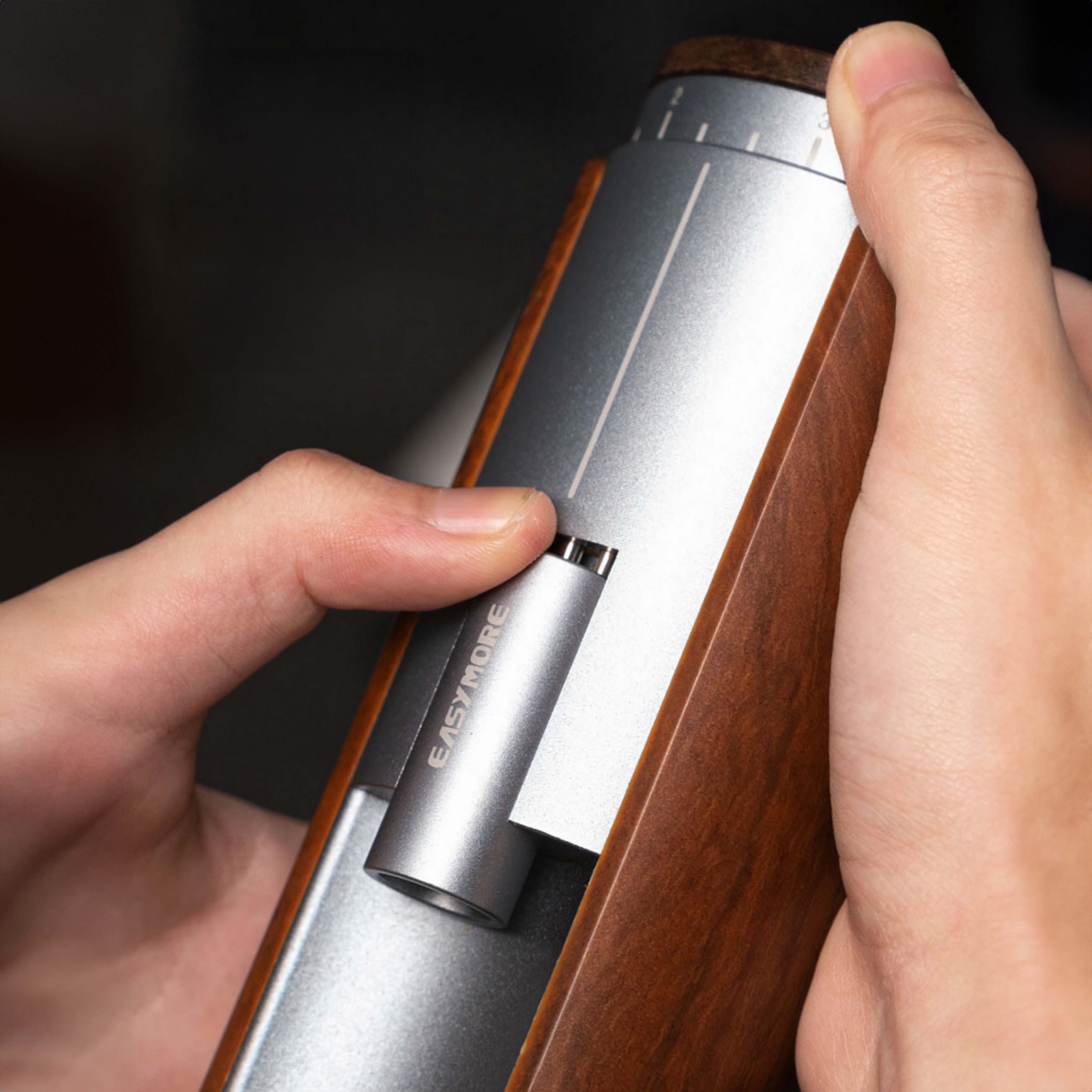 Premium Rechargeable Coffee Grinder with Elegant Wood Cover - Portable Electric Burr Mill for Fresh Espresso, French Press & Cold Brew at Home, Office or Travel