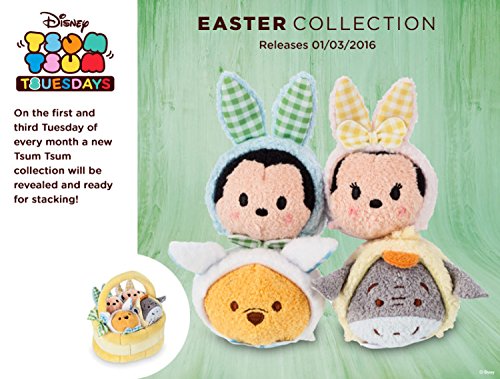 Disney Tsum Tsum Plush Mini Easter Basket Set - Cute Stuffed Animal Toy Collection for Kids, Easter Gift Basket with Adorable Characters, Perfect for Easter Celebrations, Birthday Parties and Home Decor