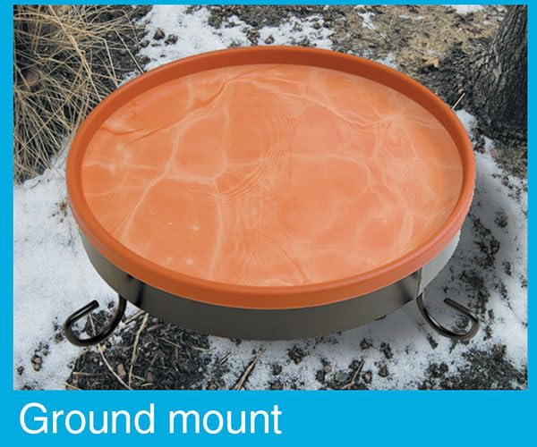 BestNest 3-in-1 Heated Bird Bath with Cord Connector & Cleaner - Terra Cotta Outdoor Bird Feeder for Winter - Attract Wild Birds to Your Garden or Backyard