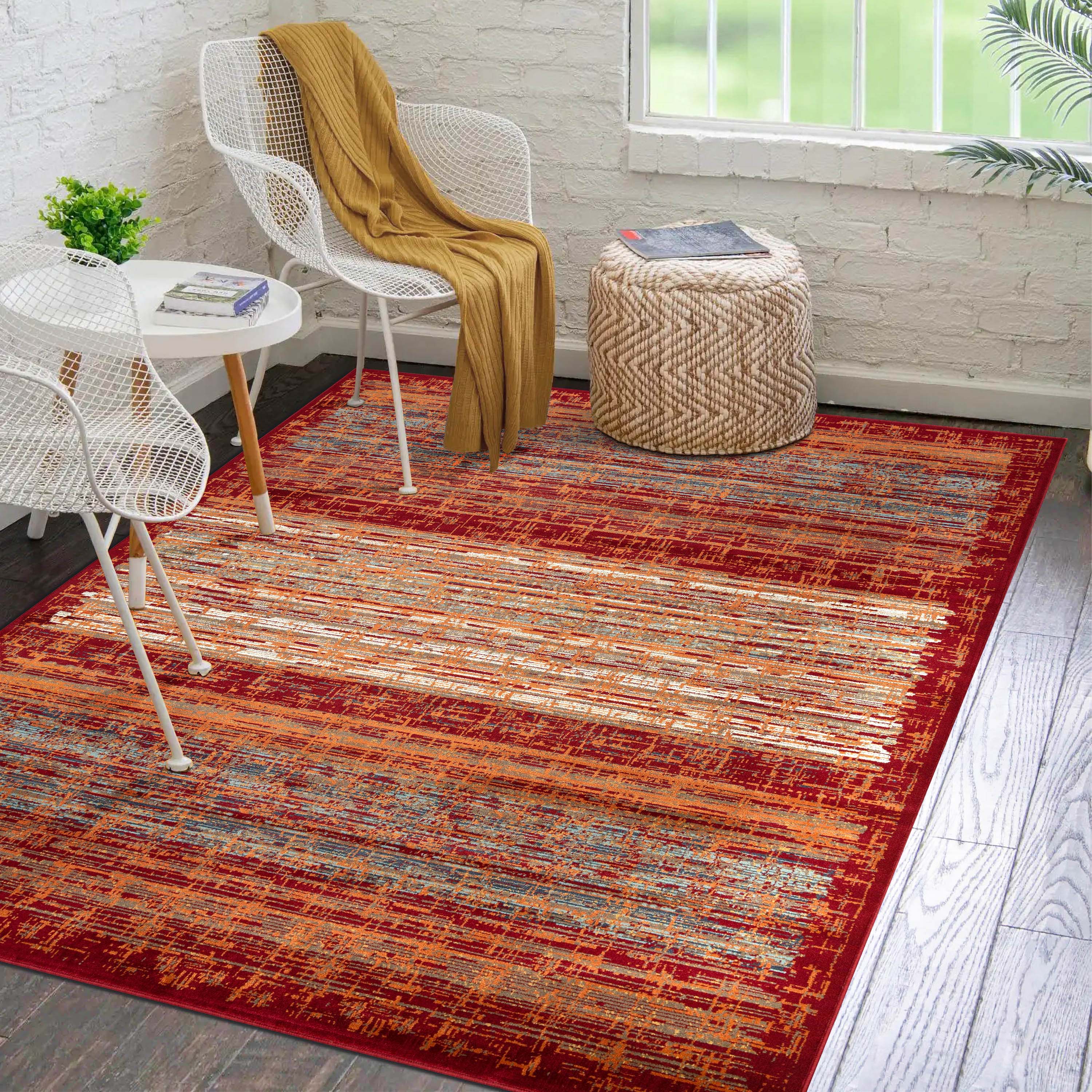 Vintage Floral Indoor Area Rug - Non-Slip Bohemian Runner for Living Room, Bedroom, Dining Room - Perfect for Home Decor & Cozy Spaces