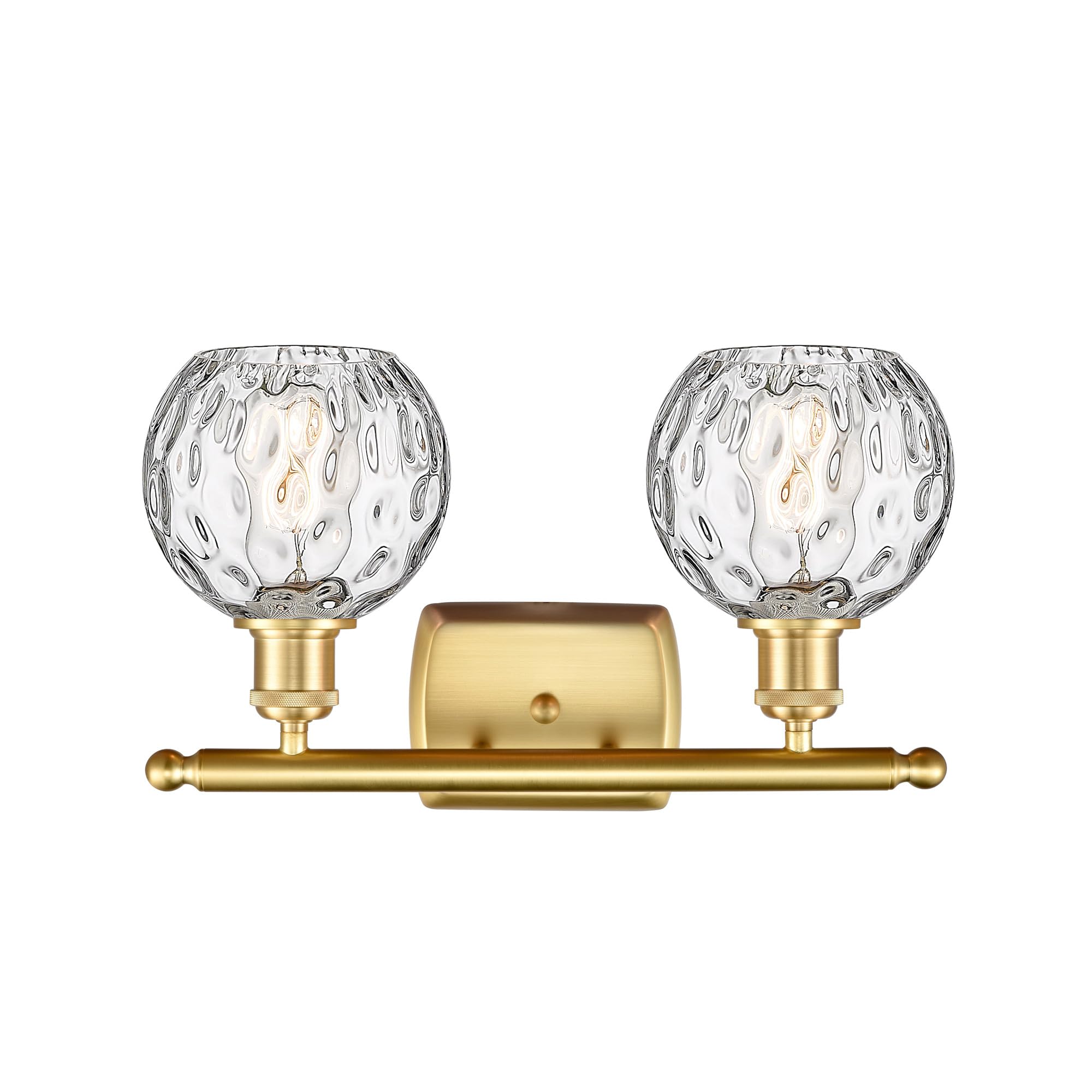 Innovations Lighting 516-2W-SG-G1213-6 Small Deco Swirl 2-Light Bathroom Vanity Light - Perfect for Modern Bathroom & Powder Room Decor