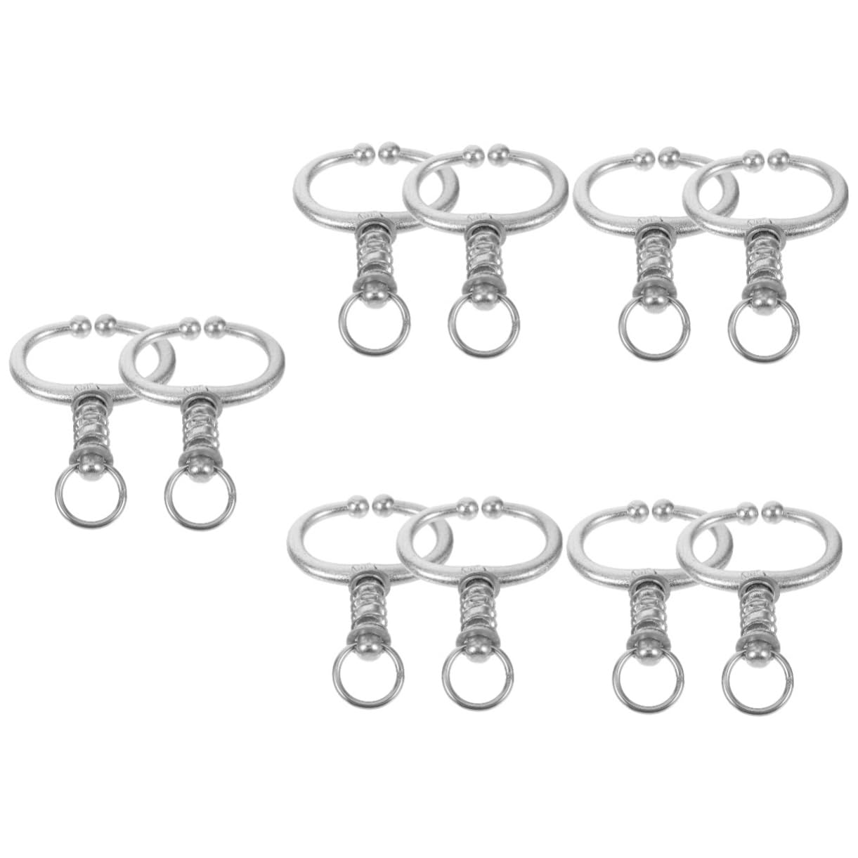BESPORTBLE 10 Pack Stainless Steel Bull Nose Rings for Livestock Cattle - Heavy Duty Farm Nose Rings with Metal Pliers - Perfect for Cattle Farming, Livestock Management, and Animal Control