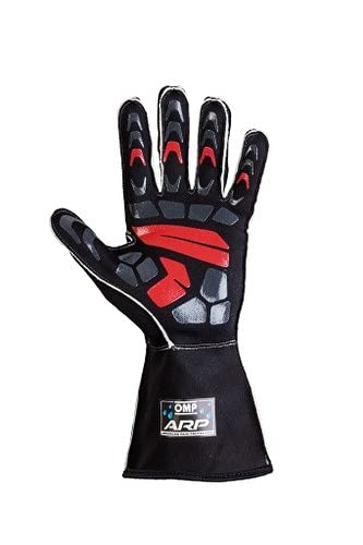 OMP ARP Gloves Black - Size XL (KB0-2745-A01-071-XL) | Motorcycle Racing Gloves for Men | Durable Protection for High-Speed Riding