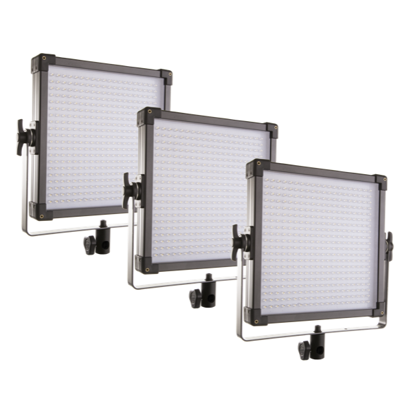 F&V K4000 Daylight LED Studio Panel 3 Light Kit - Professional Continuous Lighting for Photography, Videography & YouTube Videos - Perfect for Studio, Live Streaming & Content Creation