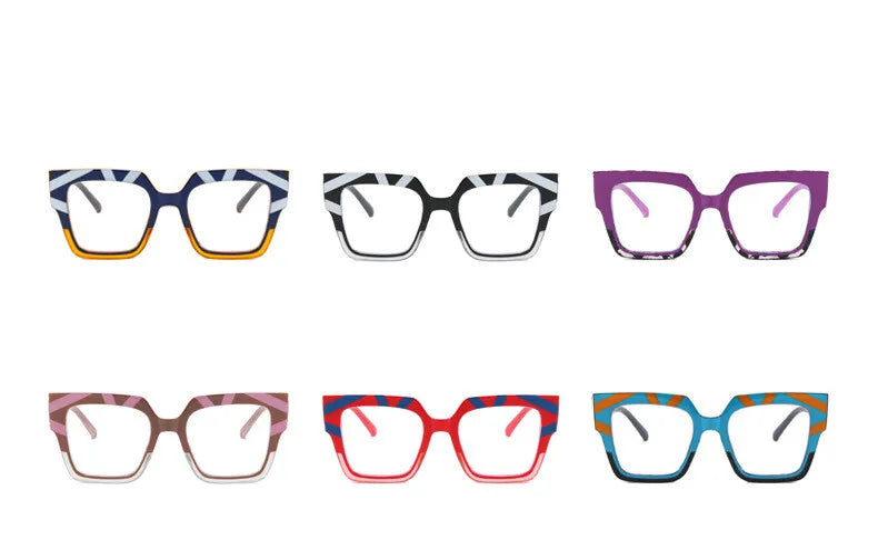 CCspace Women's Full Rim Square Thick Polycarbonate Eyeglasses Frame 301255 - Lightweight & Durable for Work, Reading & Daily Fashion